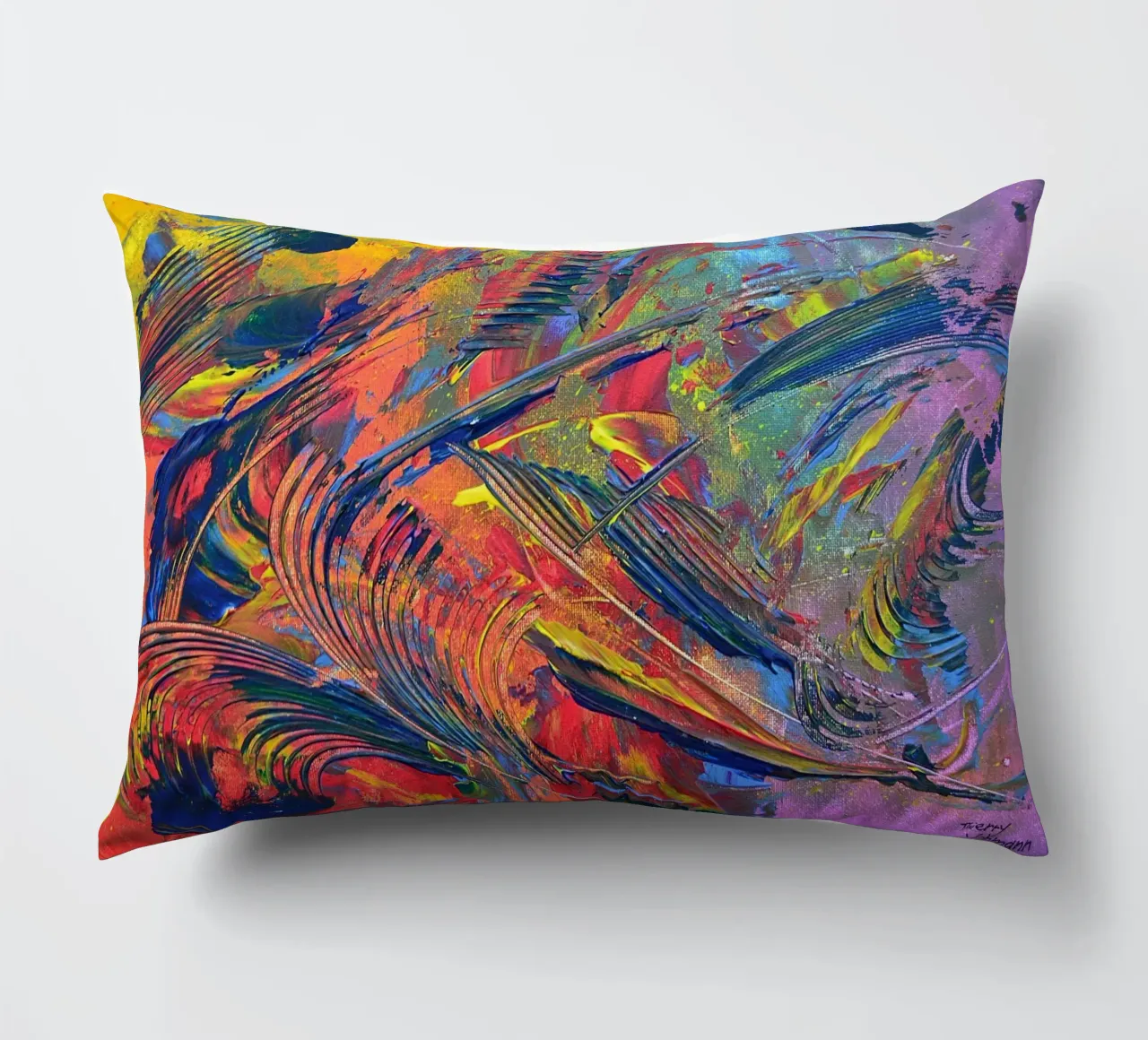 IDEAL GIFT 14 cuscino da Thierry Vobmann Abstract painting