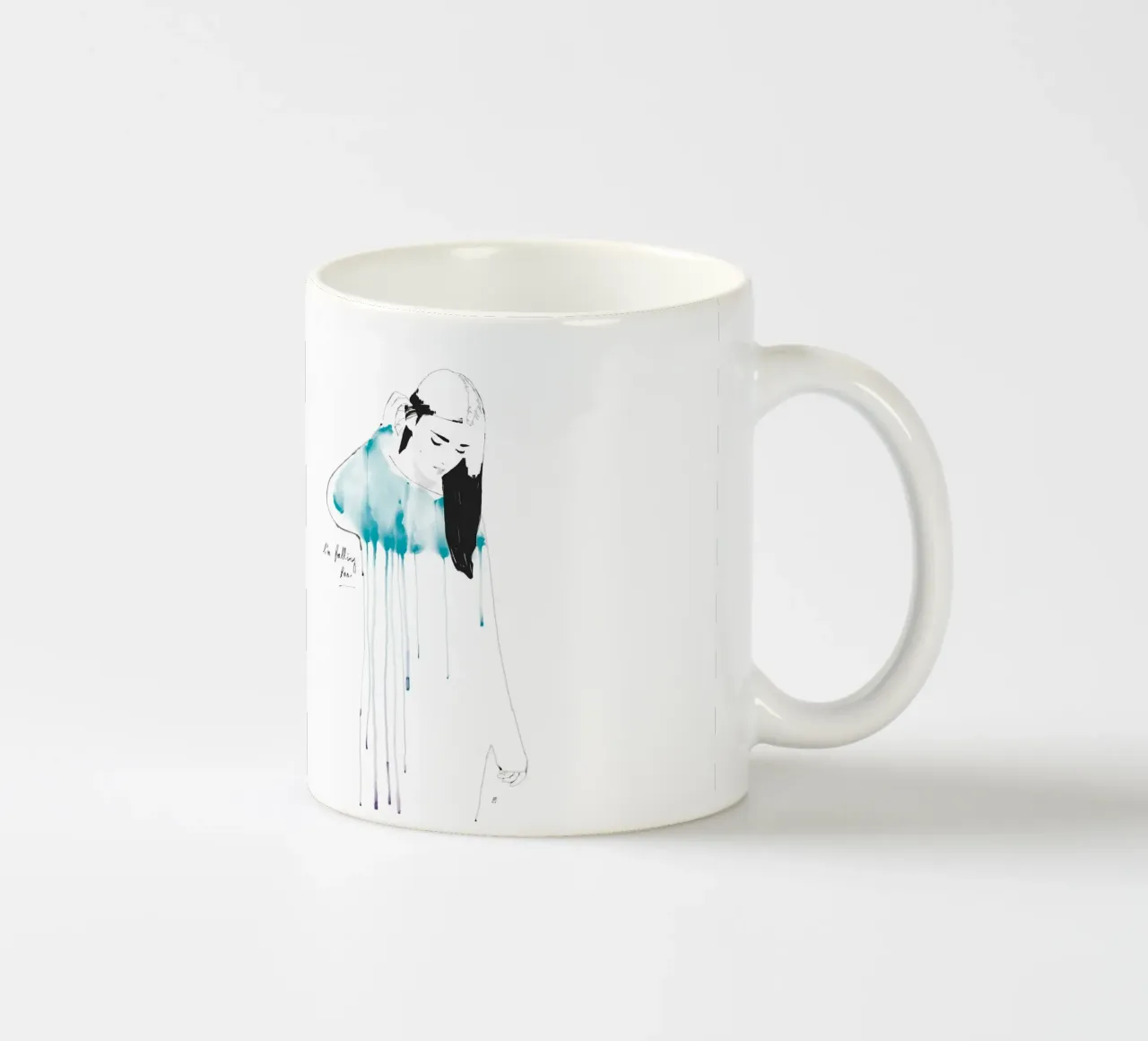 I'm Falling Too tazza in ceramica da Manuel Rebollo