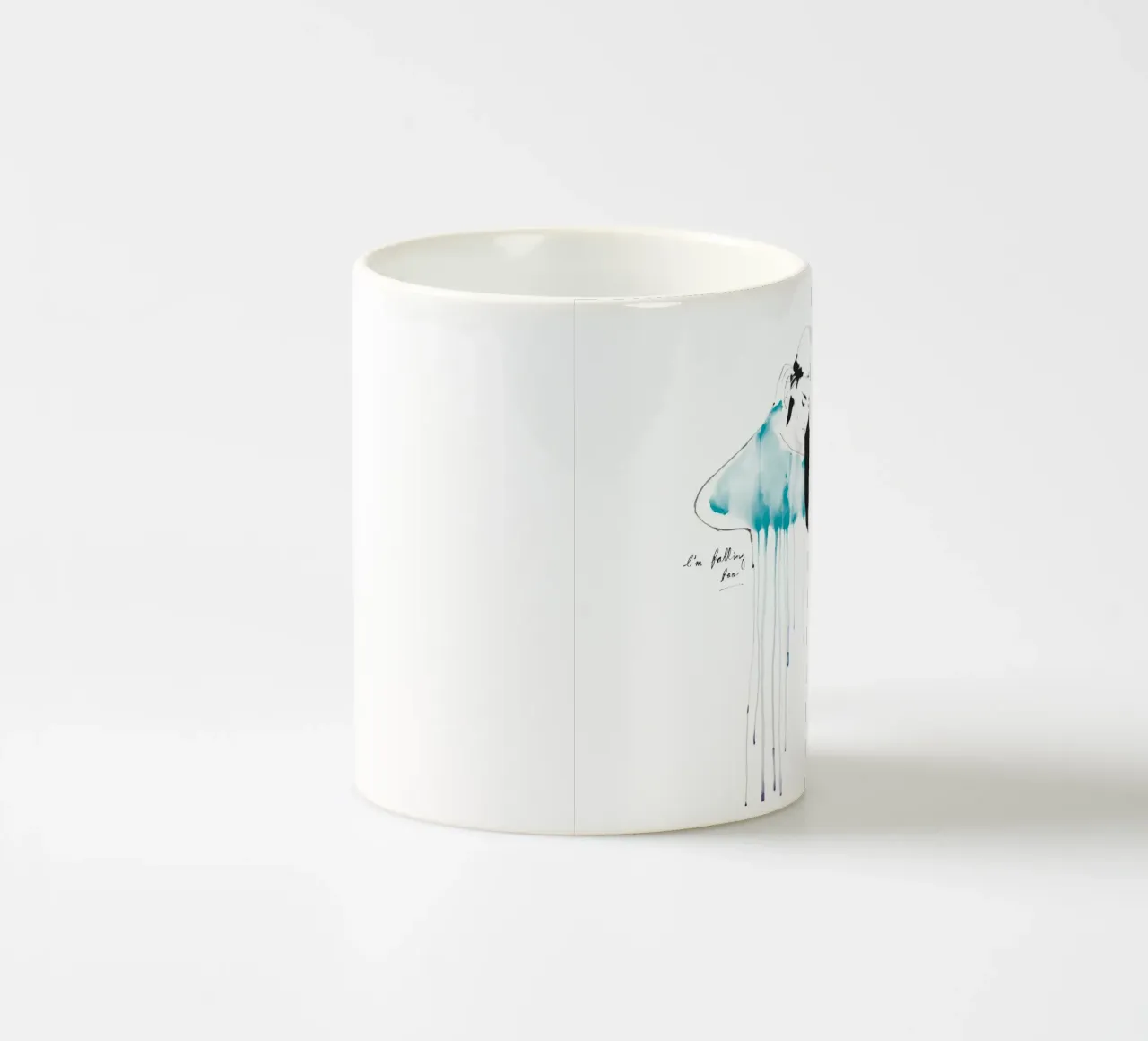 I'm Falling Too tazza in ceramica da Manuel Rebollo