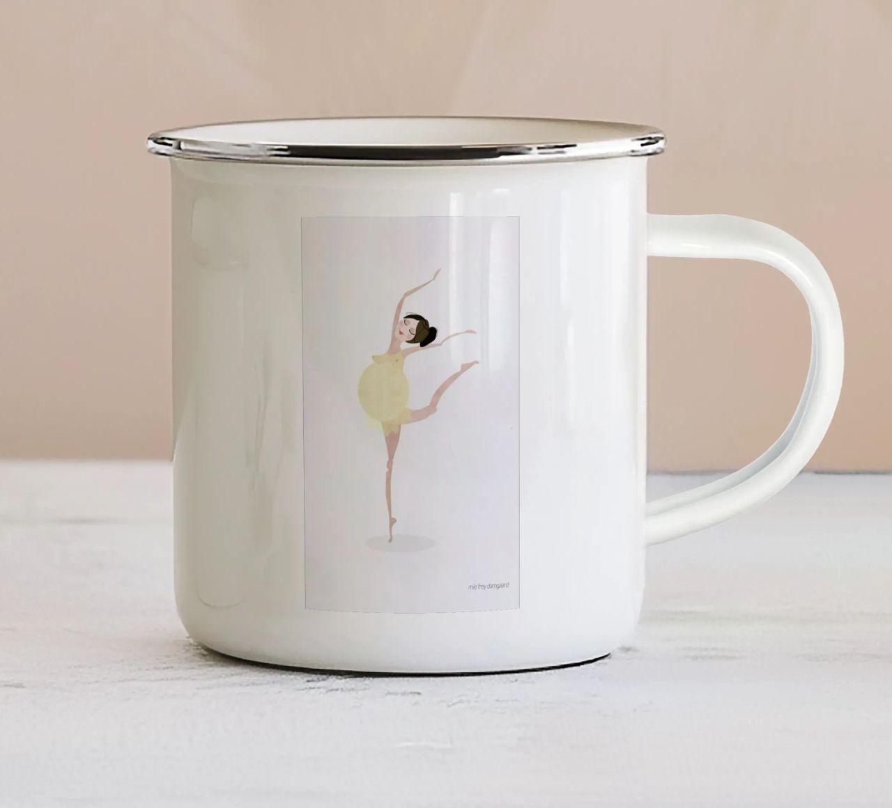 Waiting #01 tazza in smalto da Mie Frey Damgaard