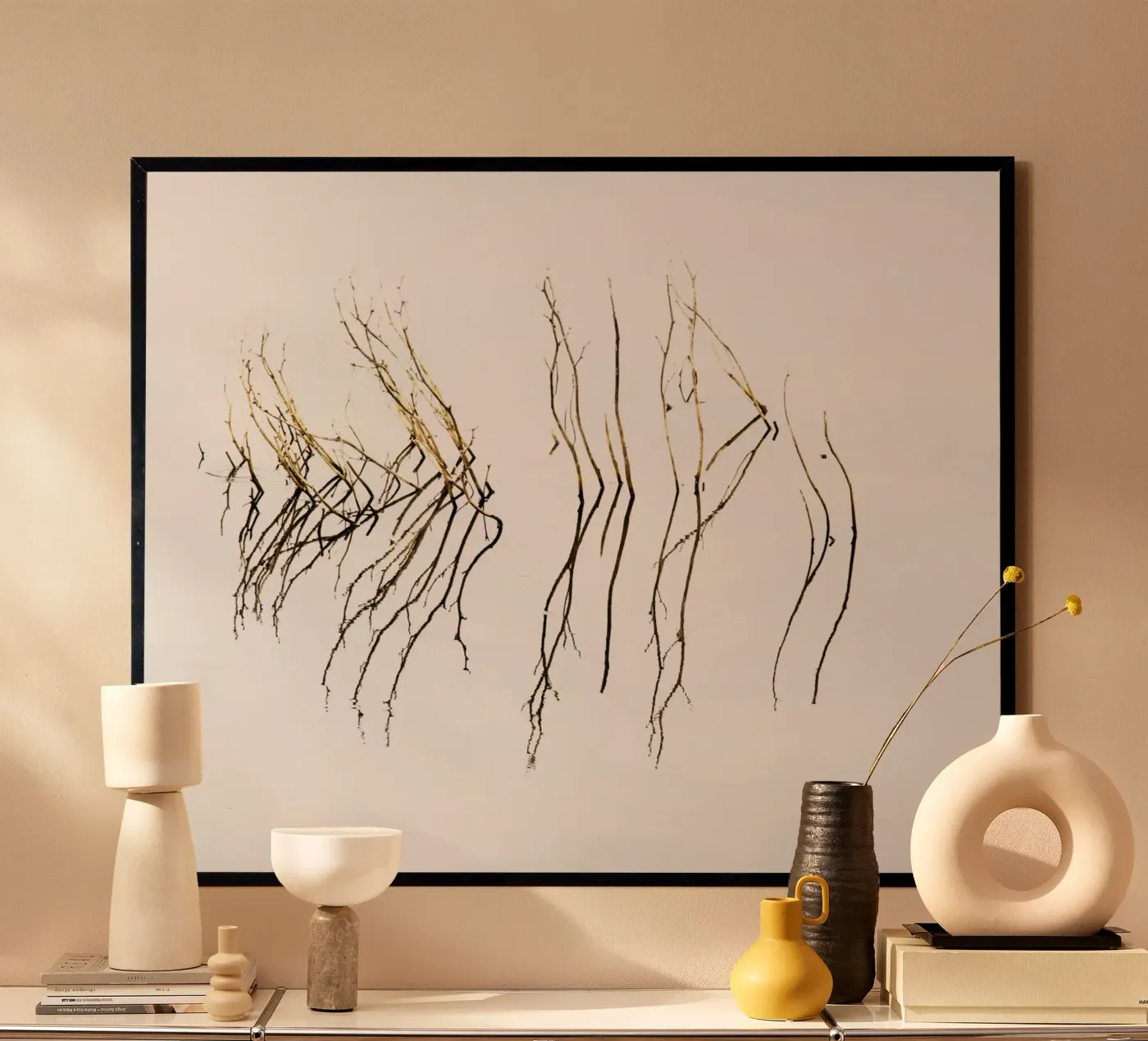 Minimal abstract reflections poster by Teresa André