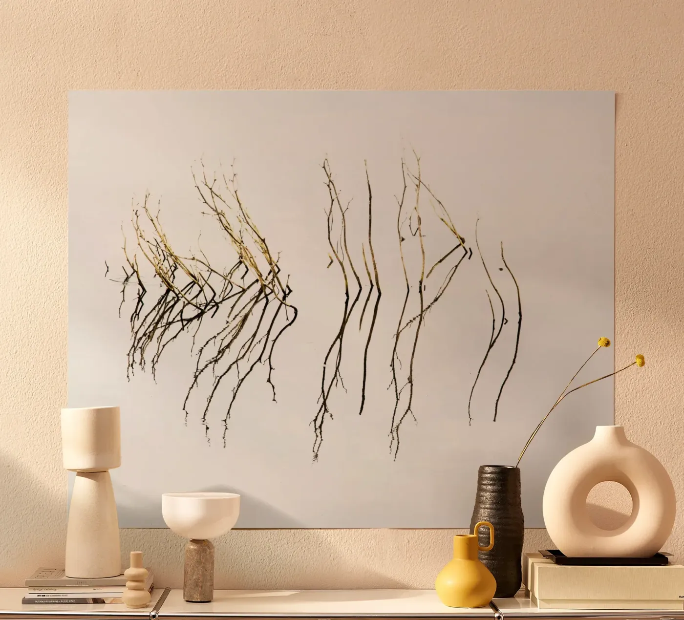 Minimal abstract reflections poster by Teresa André