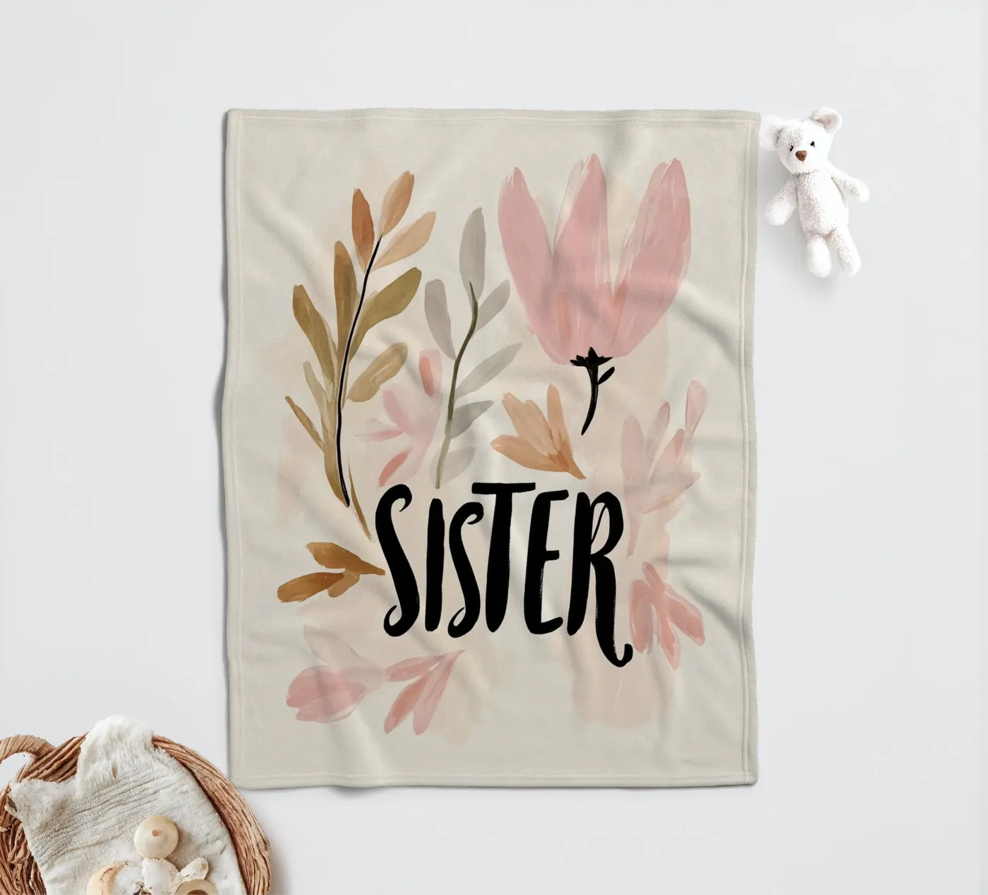Sister (Version 2) fleece blanket by treechild