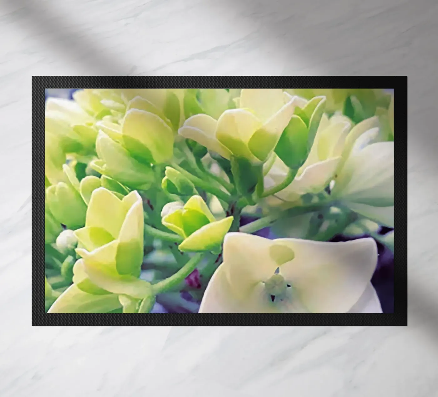 Flower coming spring doormat by Teresa André