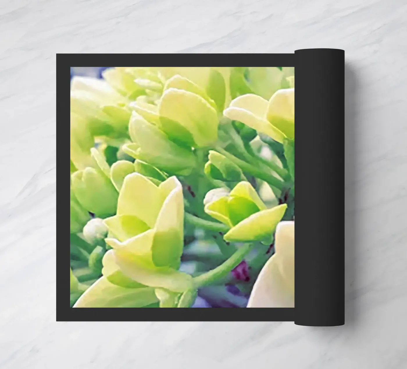 Flower coming spring doormat by Teresa André