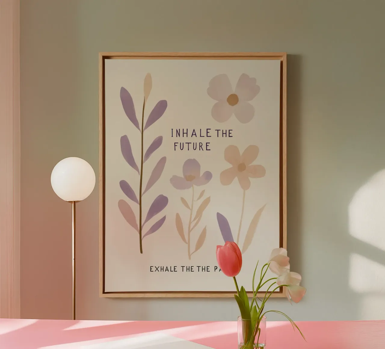 Inhale The Future Exhale The Past tela con Cornice a cassetta da treechild
