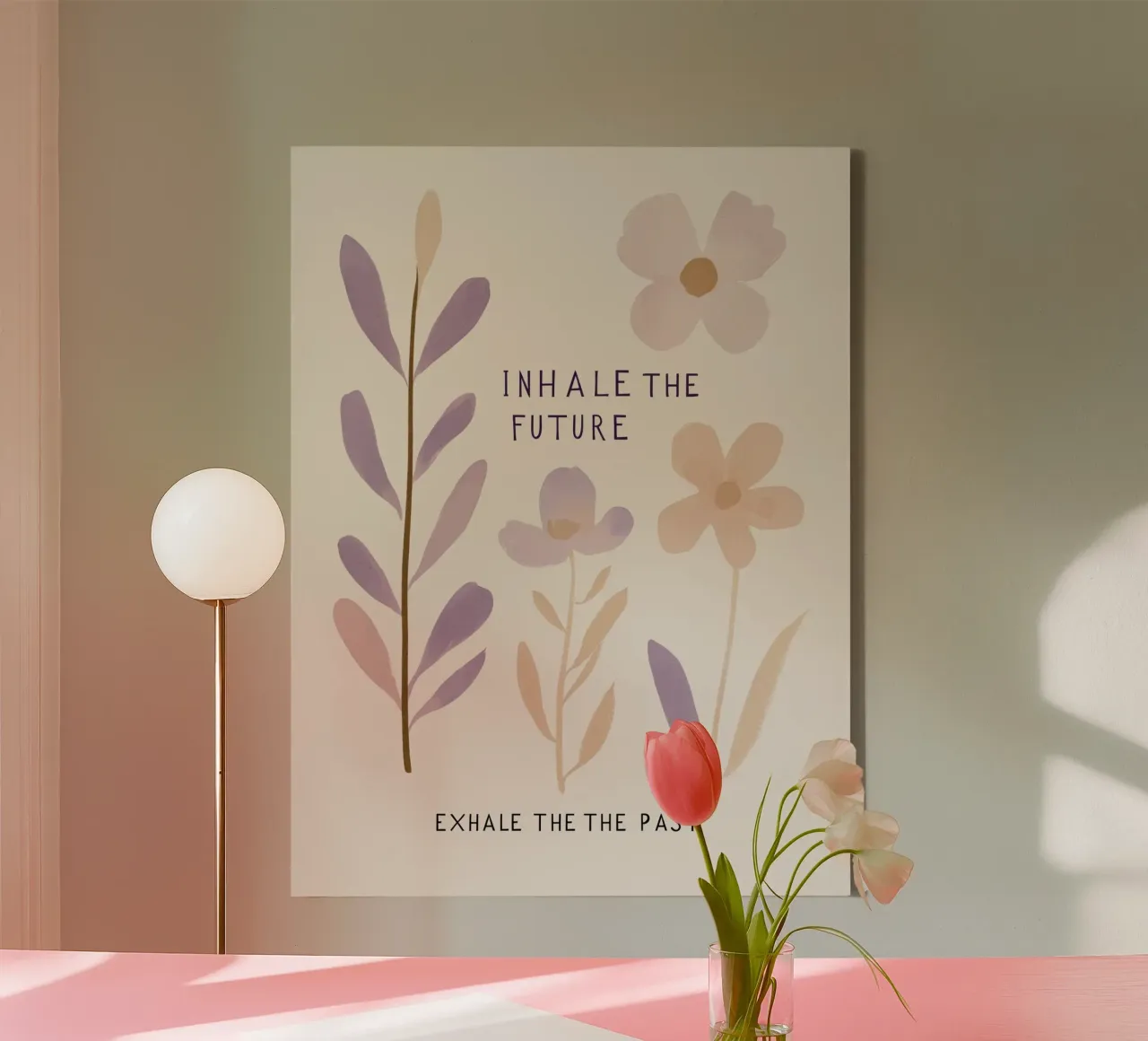Inhale The Future Exhale The Past tela con Cornice a cassetta da treechild