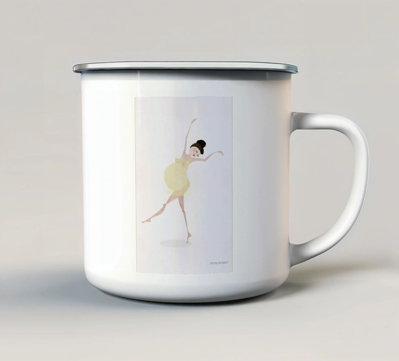 Waiting #02 tazza in smalto da Mie Frey Damgaard