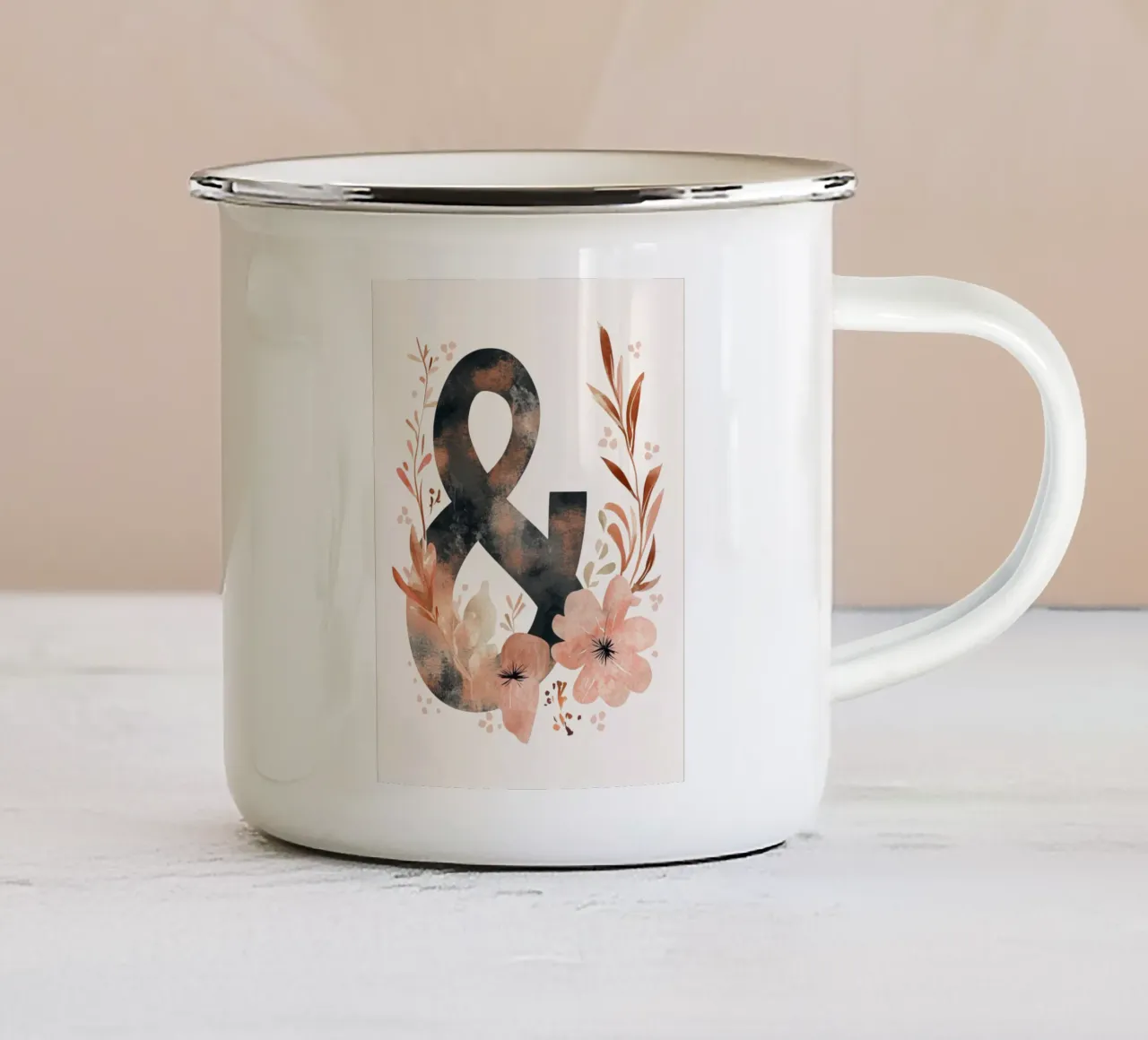 And (Floral Version 2) tazza in smalto da treechild