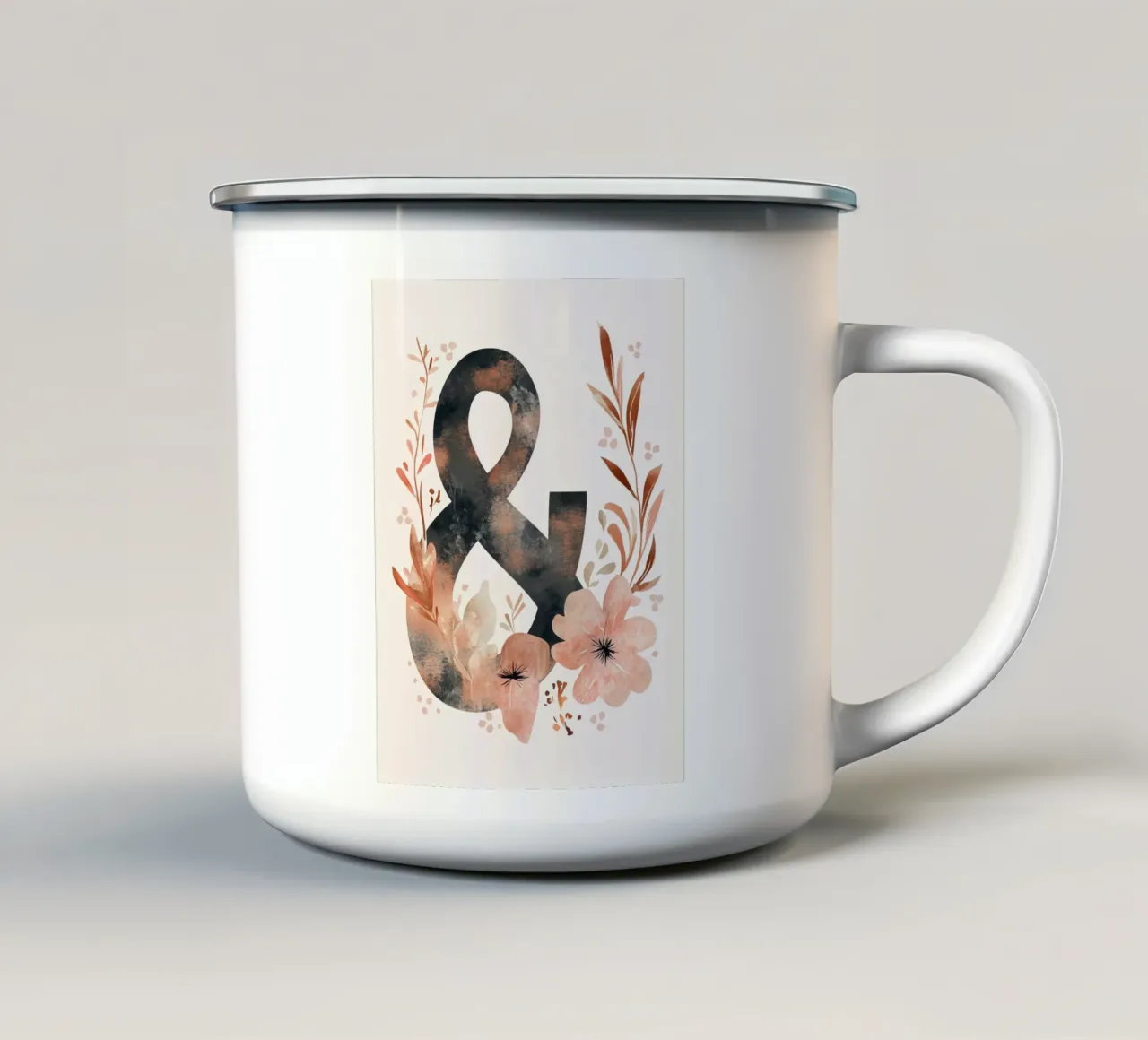 And (Floral Version 2) tazza in smalto da treechild