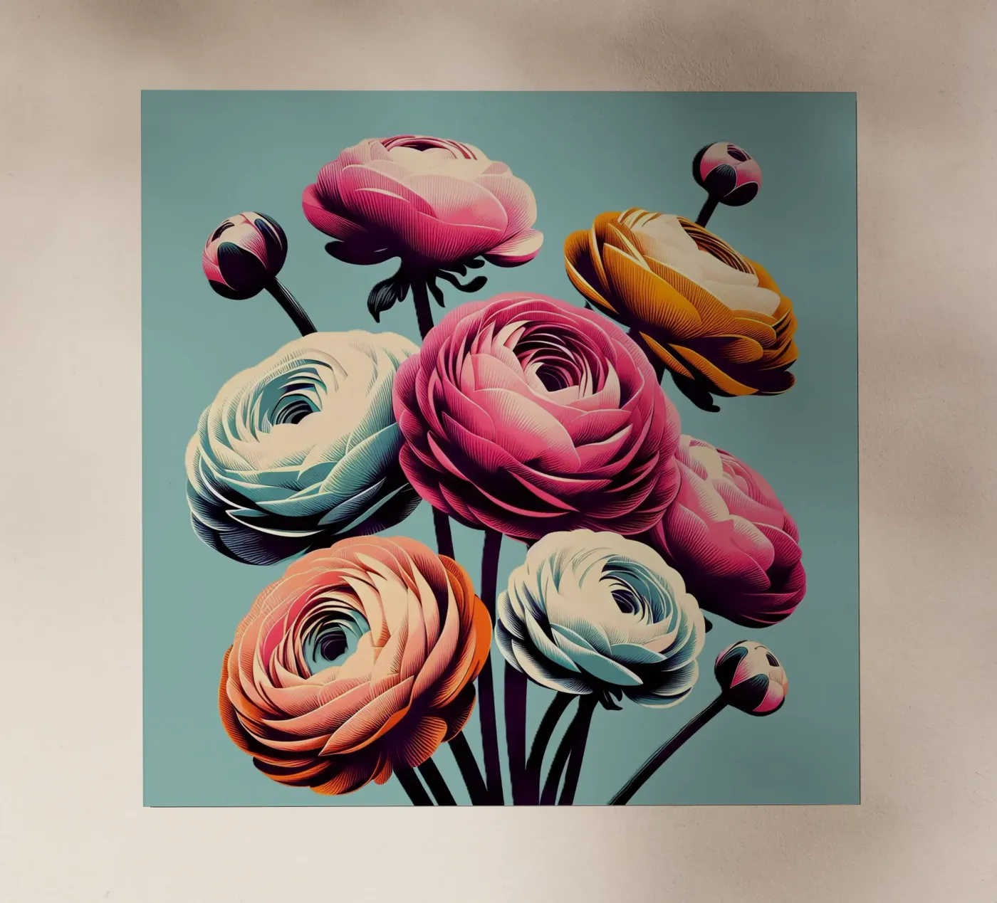 Ranunculus backlit film by Digital Naive