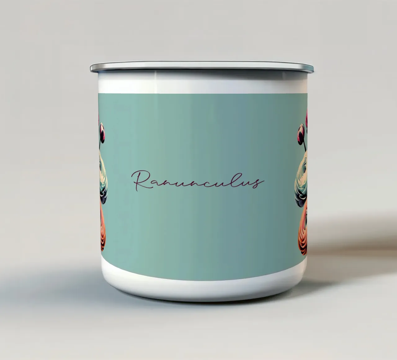 Ranuncolo tazza in smalto da Digital Naive