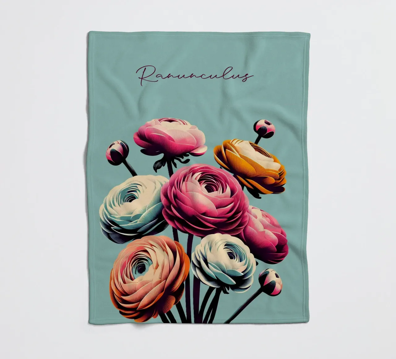 Ranunculus Fleecedecke von Digital Naive