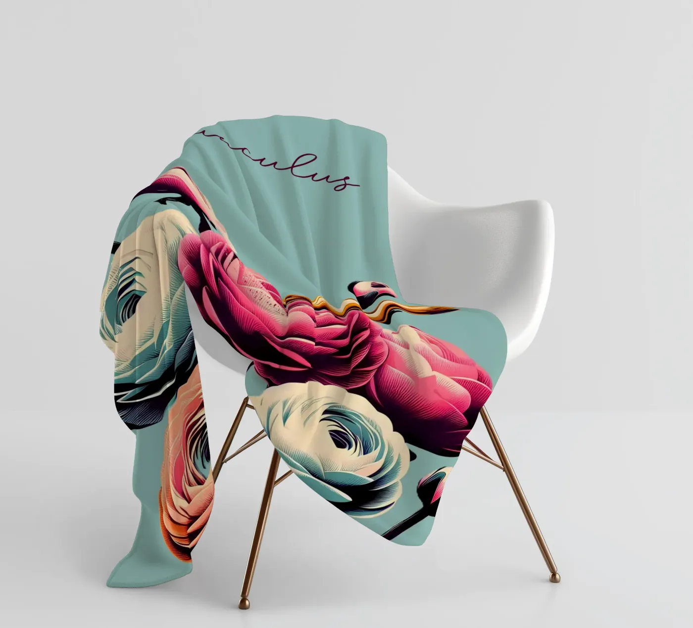 Ranunkel Fleecedecke von Digital Naive