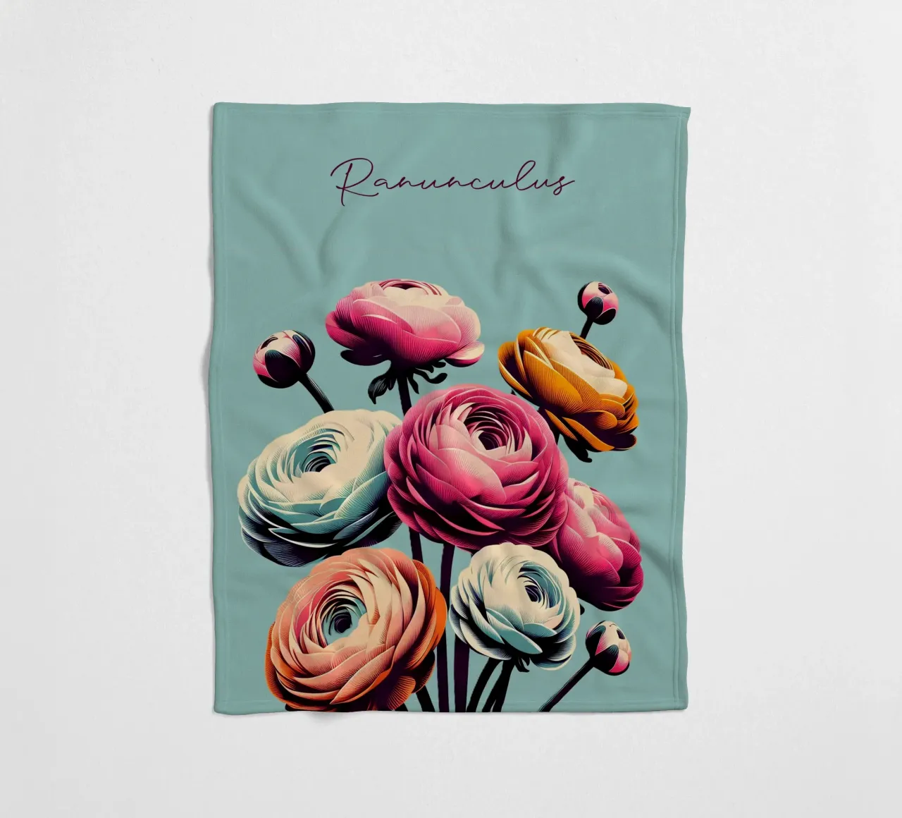 Ranunculus Fleecedecke von Digital Naive