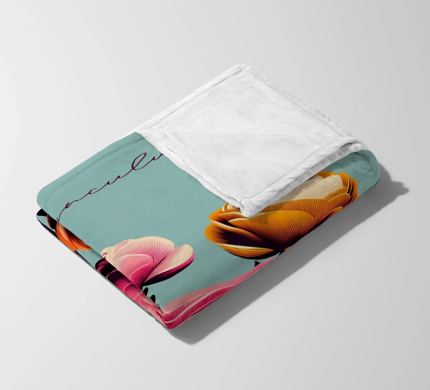 Ranunkel Fleecedecke von Digital Naive