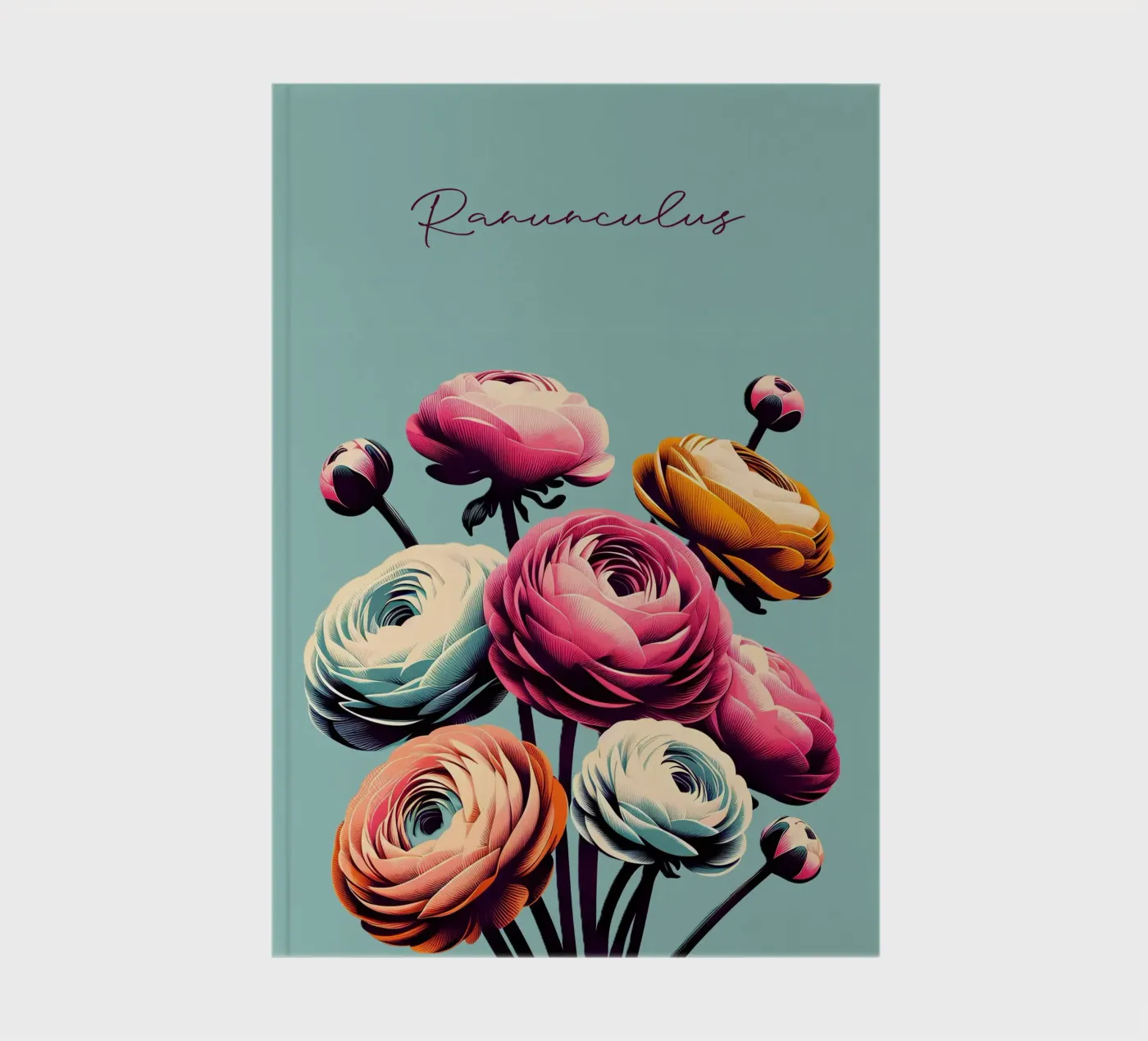 Ranunculus notebook by Digital Naive