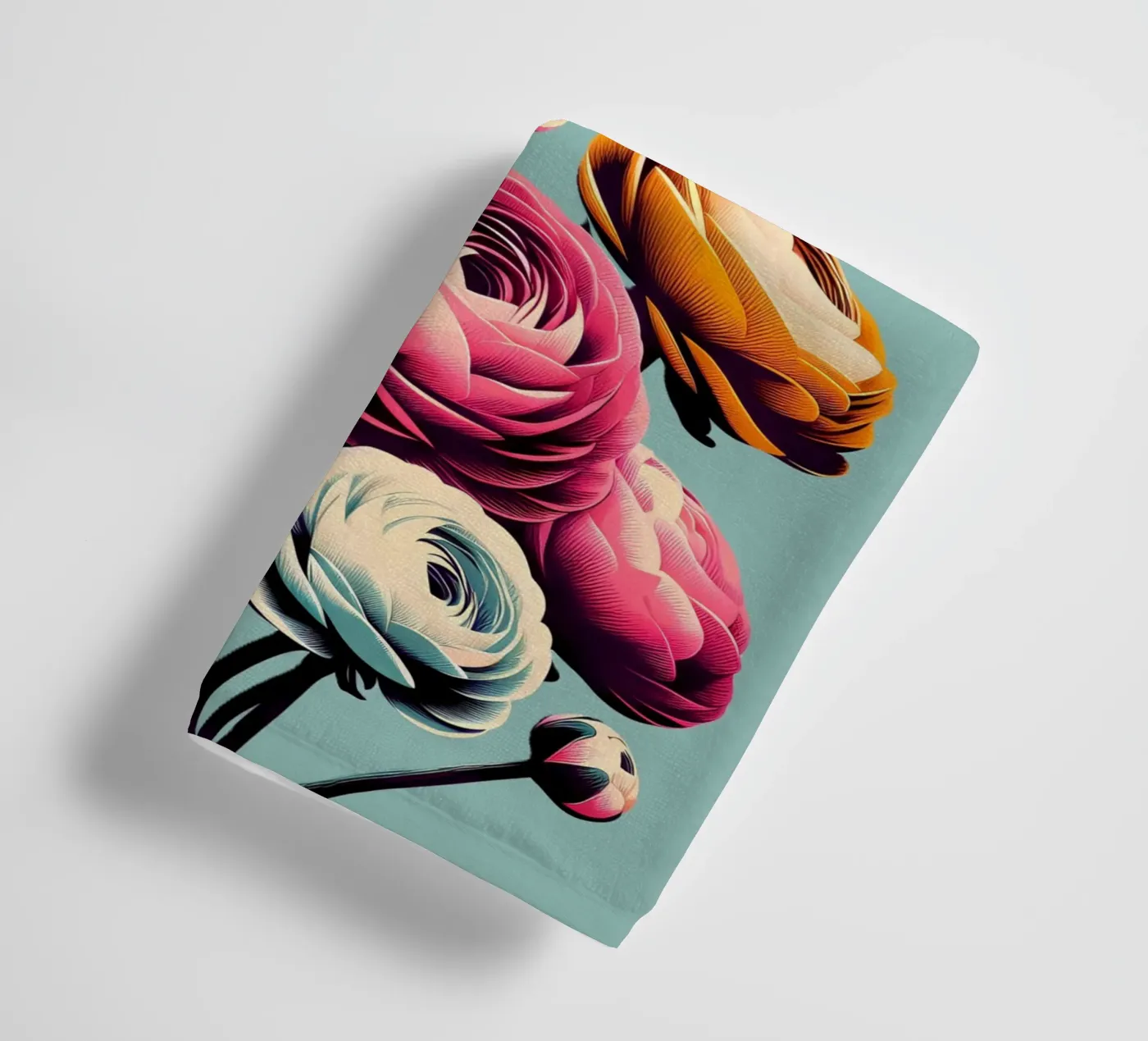 Ranunculus towel by Digital Naive