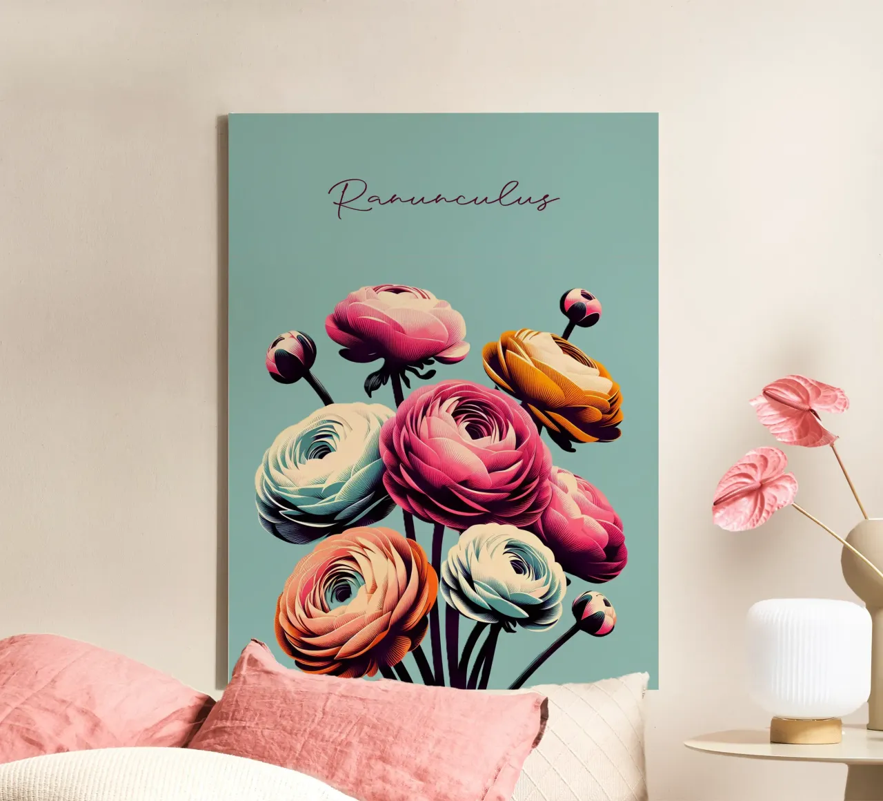 Ranunculus tela da Digital Naive