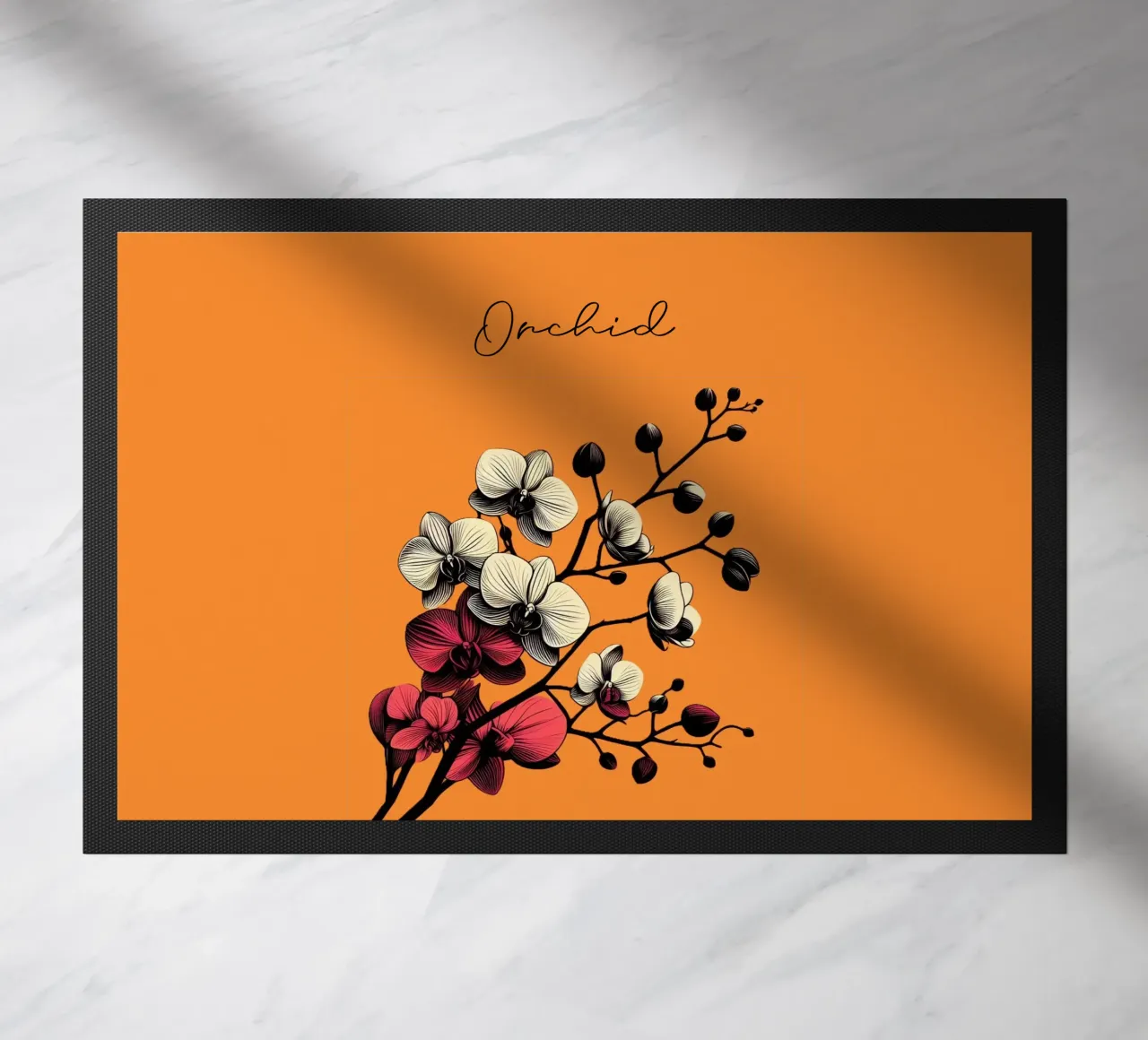 Orchids doormat by Digital Naive