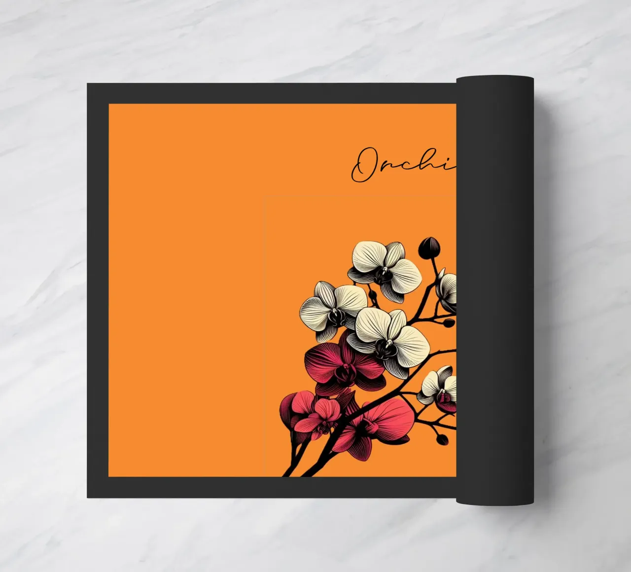 Orchids doormat by Digital Naive