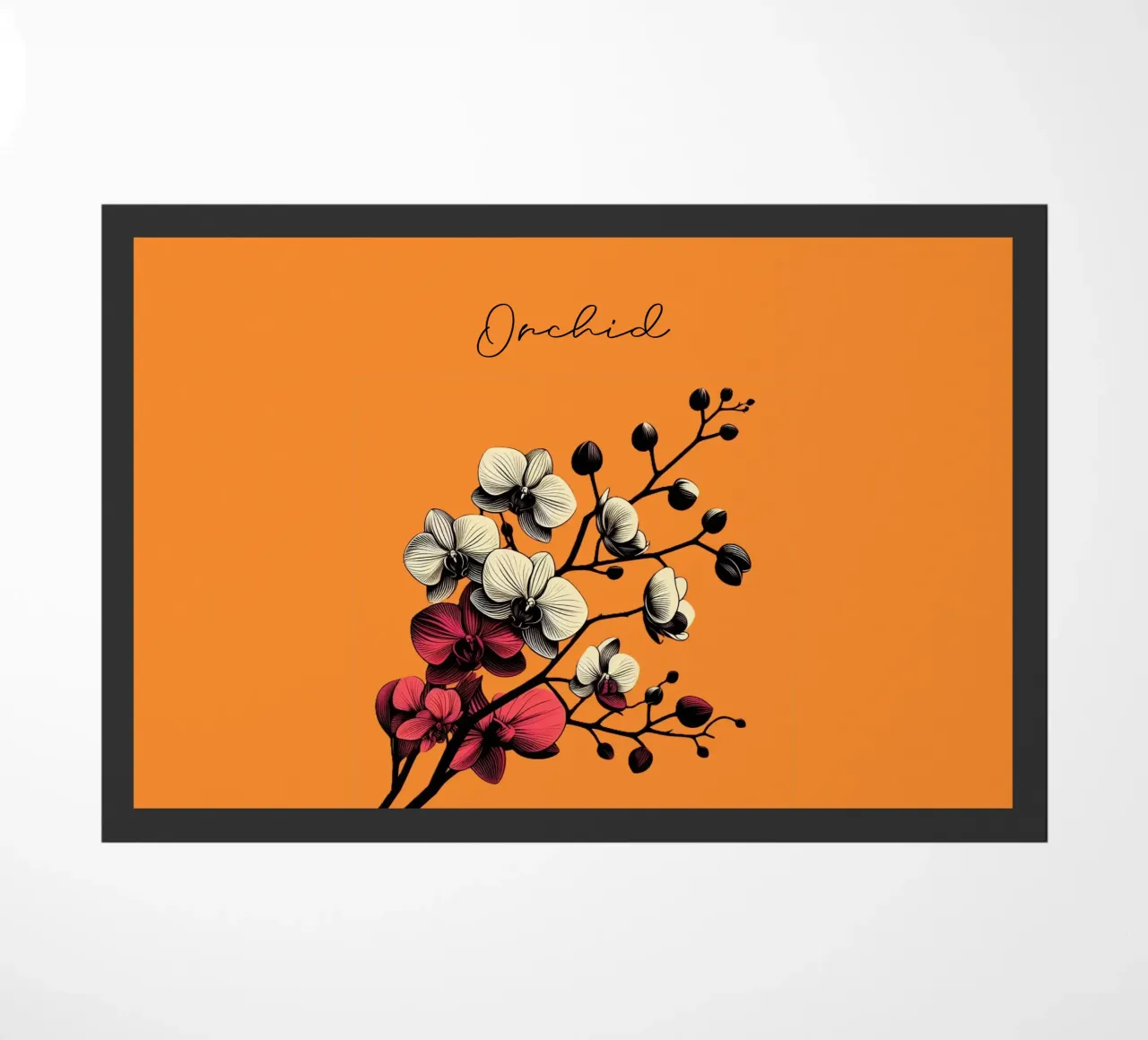 Orchids doormat by Digital Naive