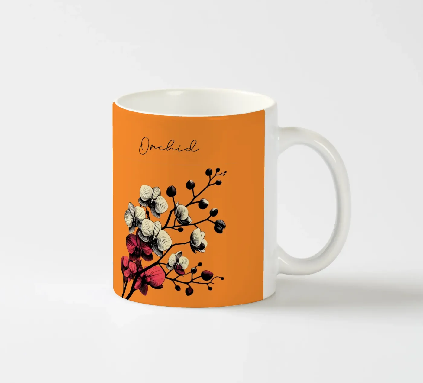 Orchids ceramic mug by Digital Naive