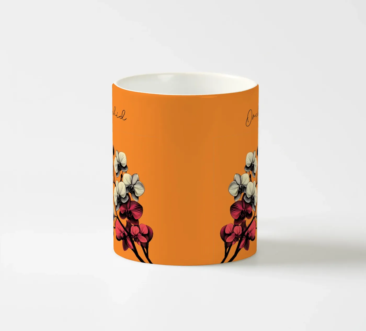 Orchids ceramic mug by Digital Naive