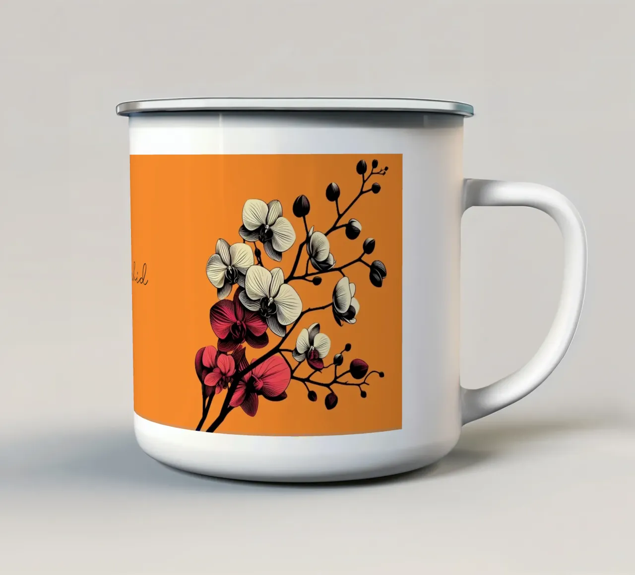 Orchidee tazza in smalto da Digital Naive