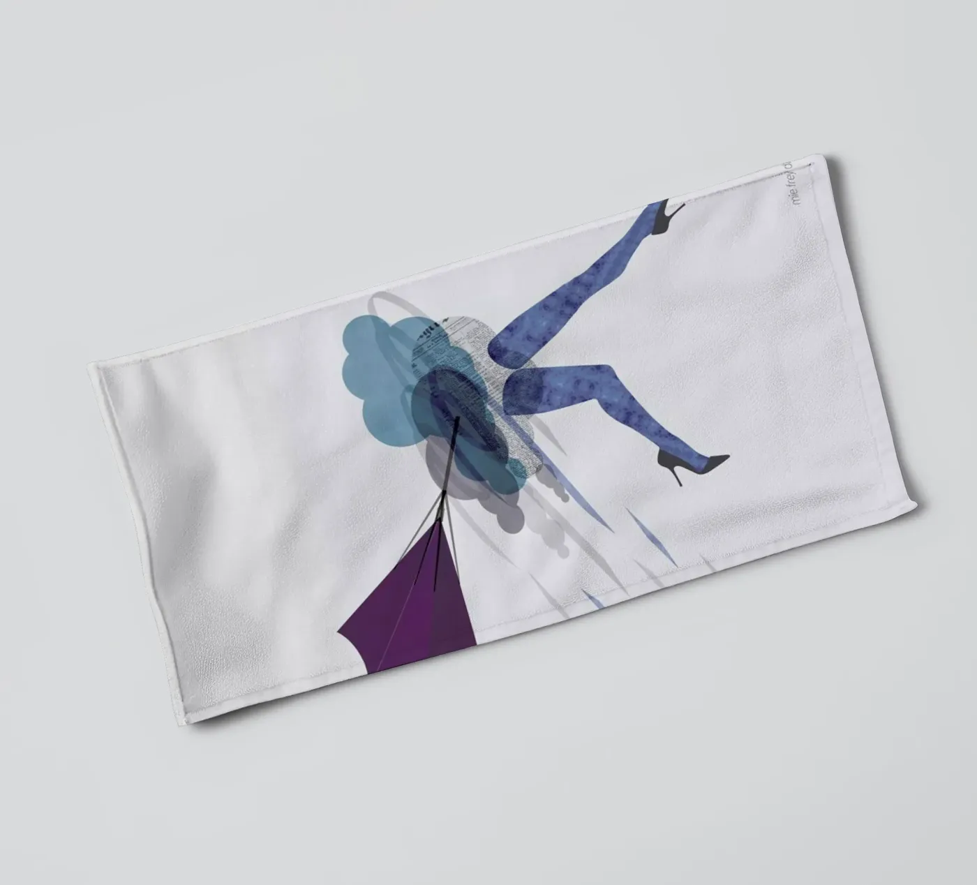 Stressed badhanddoek van Mie Frey Damgaard