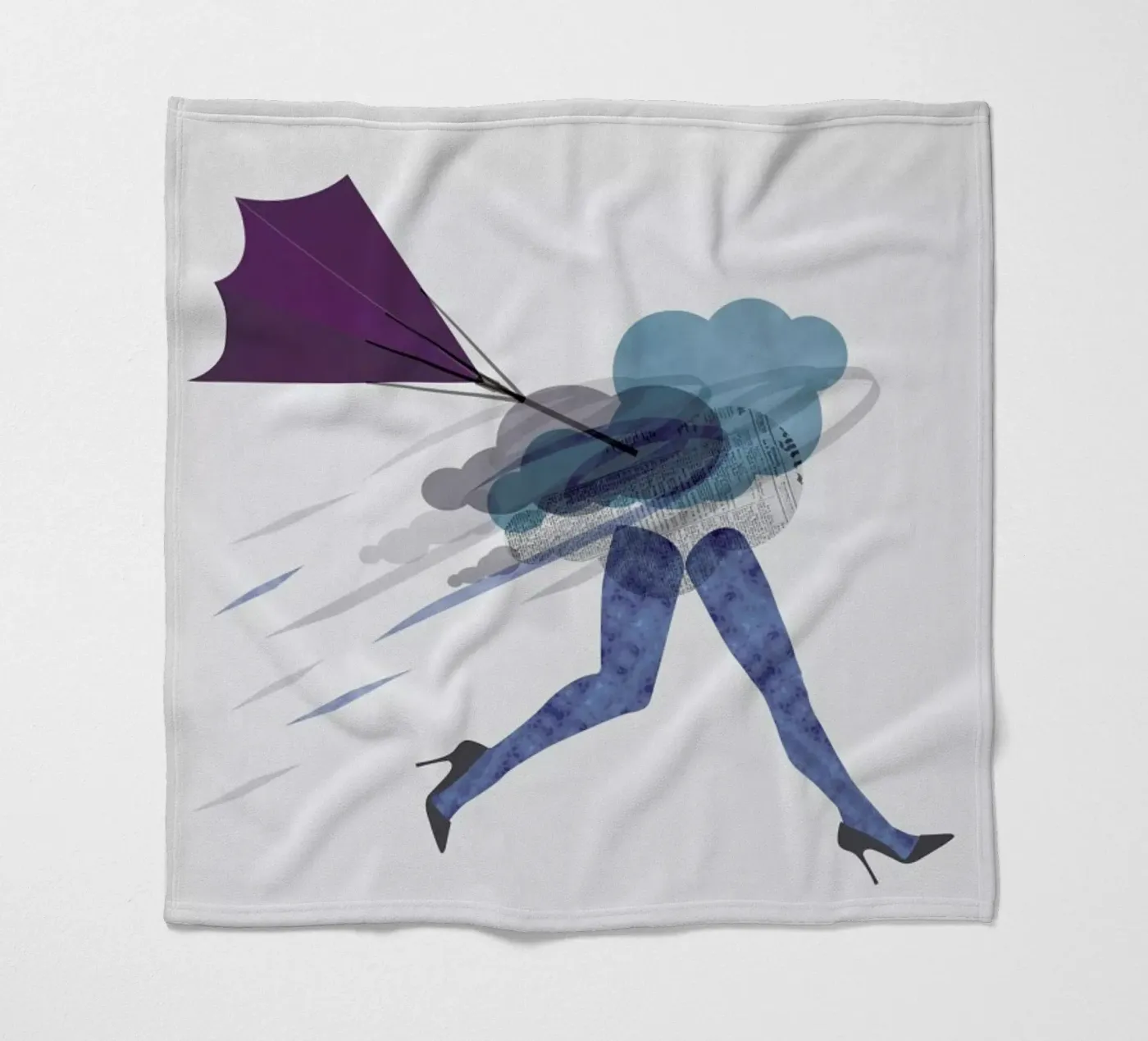 Stressed Fleecedecke von Mie Frey Damgaard