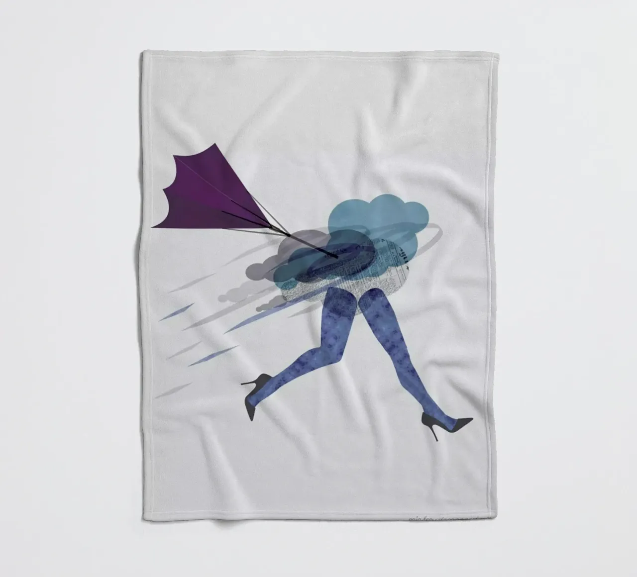 Stressed fleecedeken van Mie Frey Damgaard