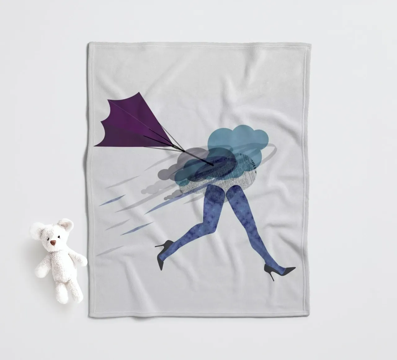 Stressed fleecedeken van Mie Frey Damgaard