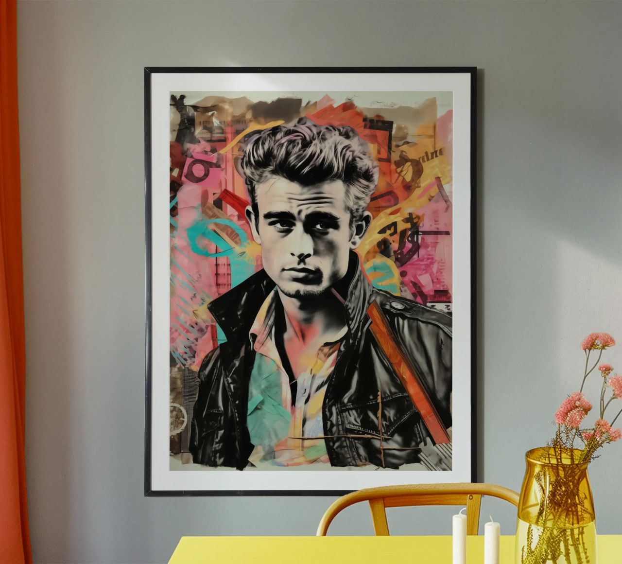 Portrait de James Dean | Fan Art rétro poster de Autofocus