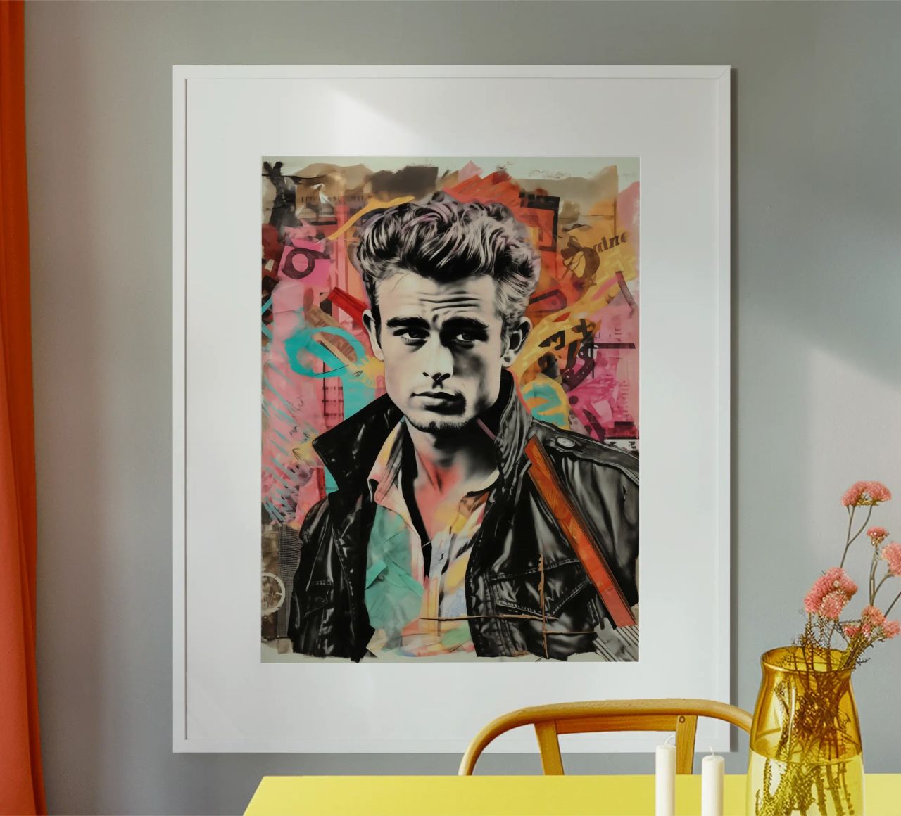 Portrait de James Dean | Fan Art rétro poster de Autofocus