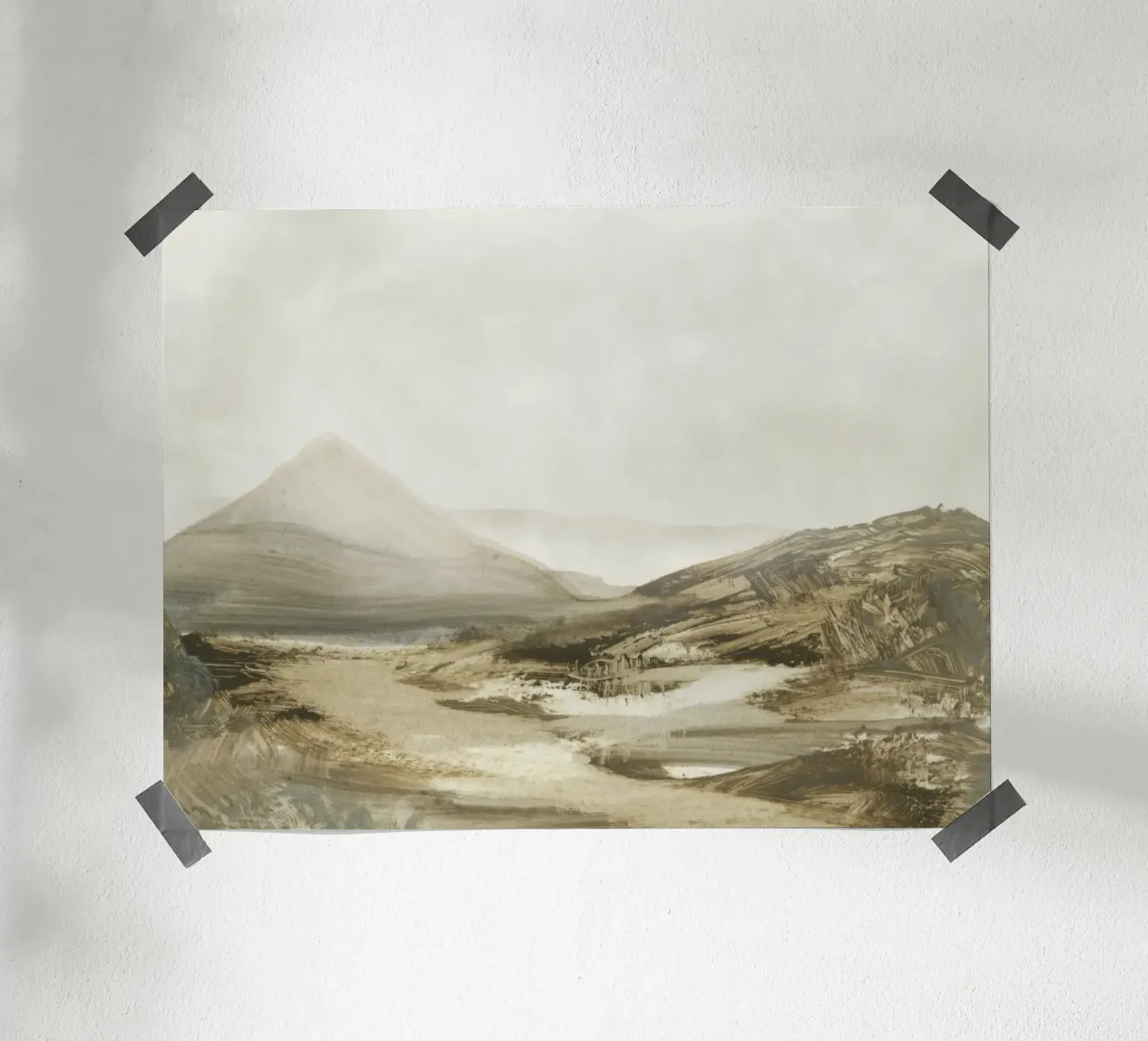 Snowdonia poster with aluminum frame by Dan Hobday