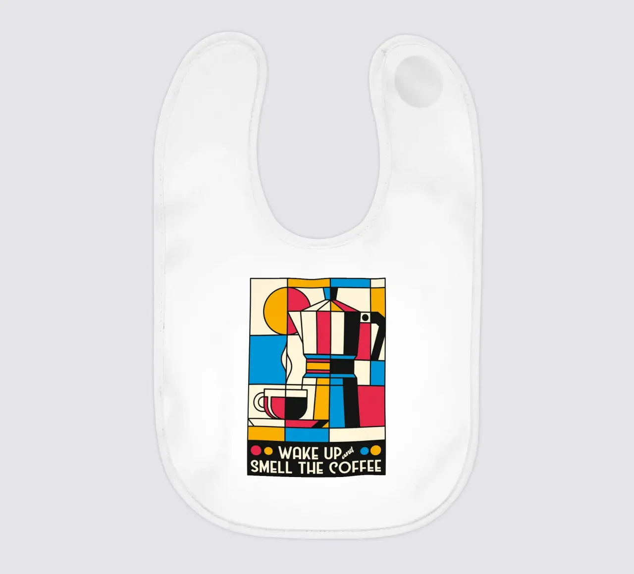 Wake Up And Smell The Coffee Mondrian bavaglino da Tobe Fonseca