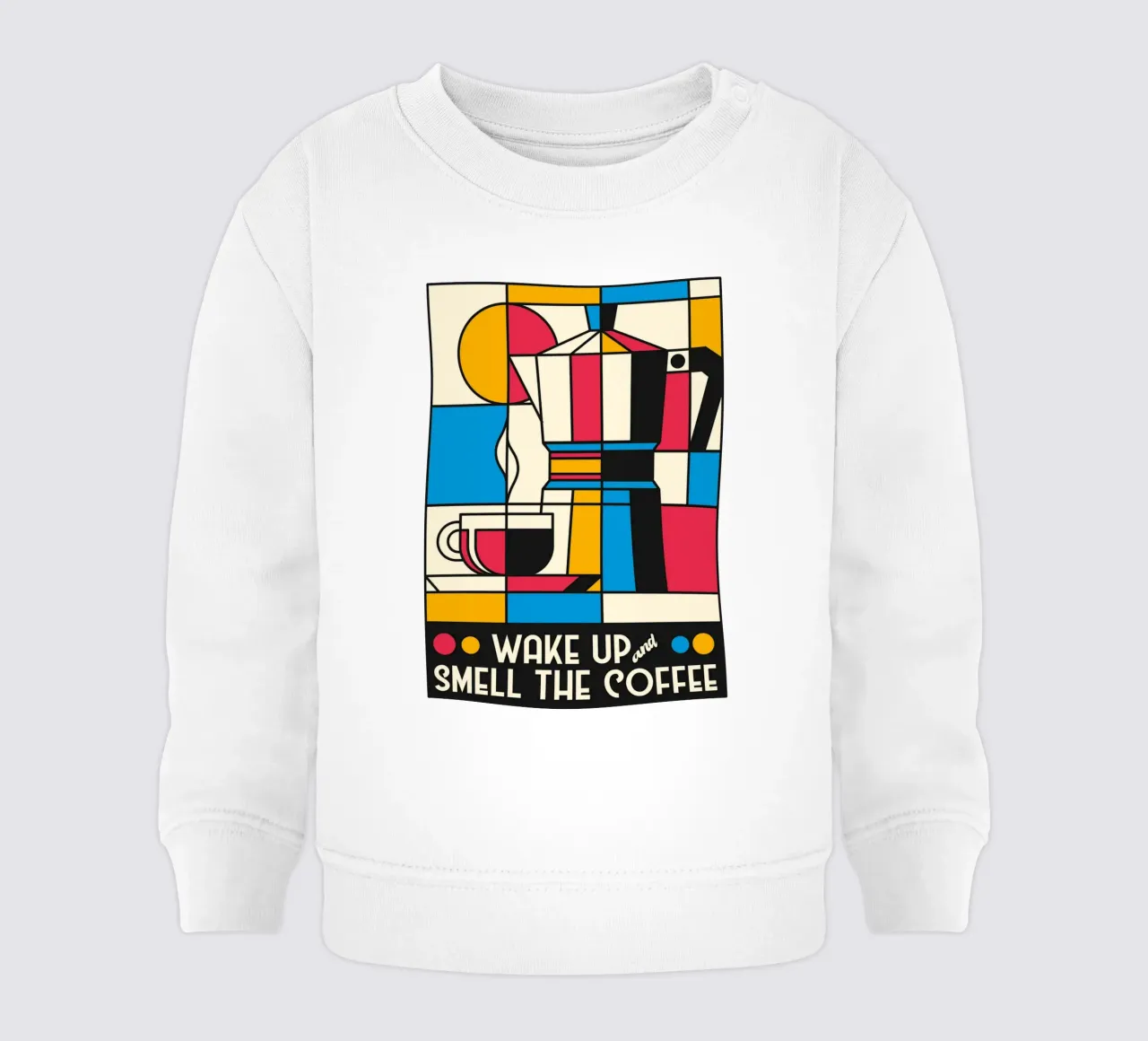 Wake Up And Smell The Coffee Mondrian felpa neonato da Tobe Fonseca