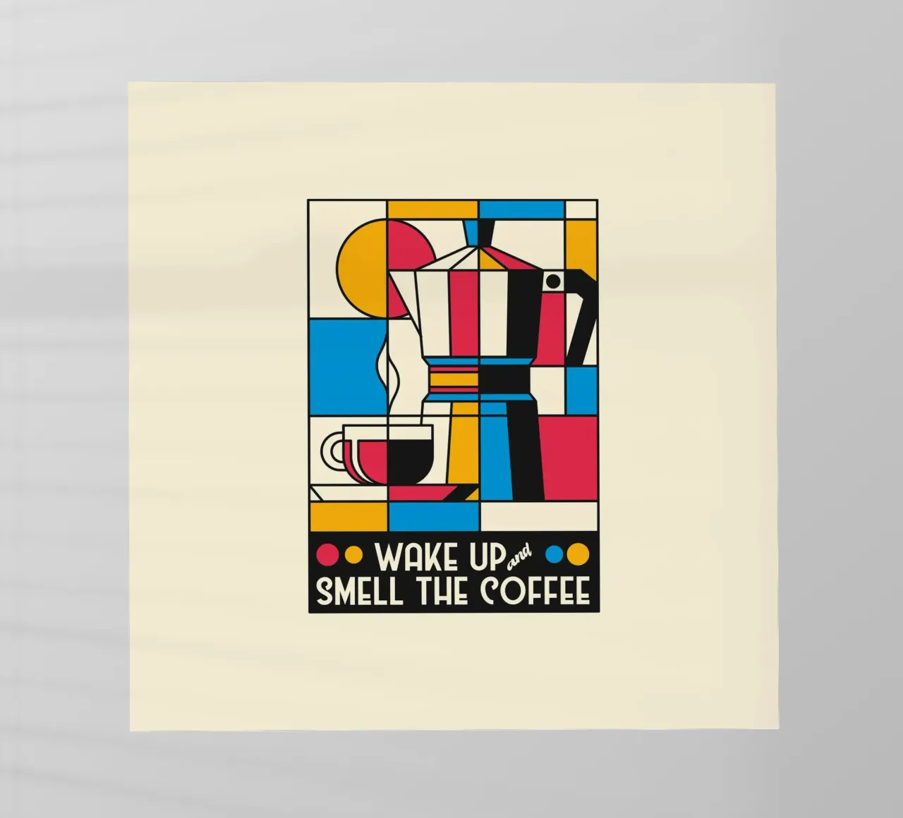 Wake Up And Smell The Coffee Mondrian pellicola backlit da Tobe Fonseca