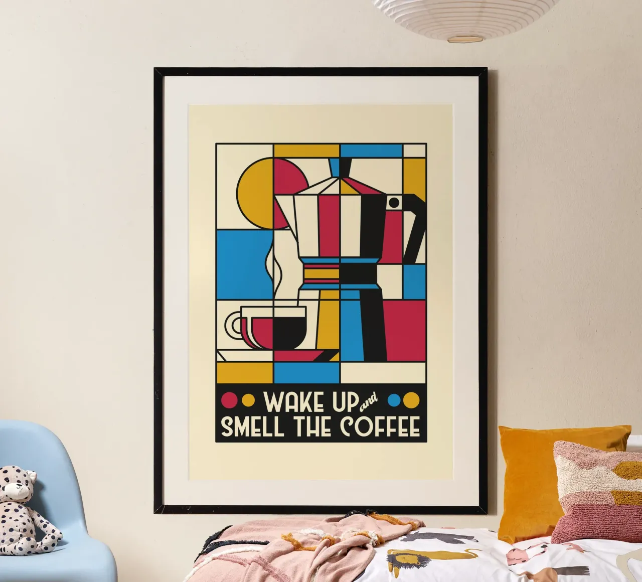 Wake Up And Smell The Coffee Mondrian carta hahnemühle da Tobe Fonseca