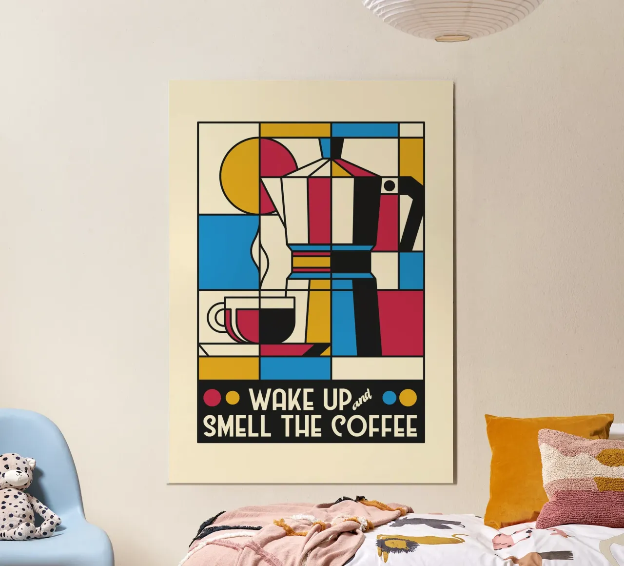 Wake Up And Smell The Coffee Mondrian carta hahnemühle da Tobe Fonseca