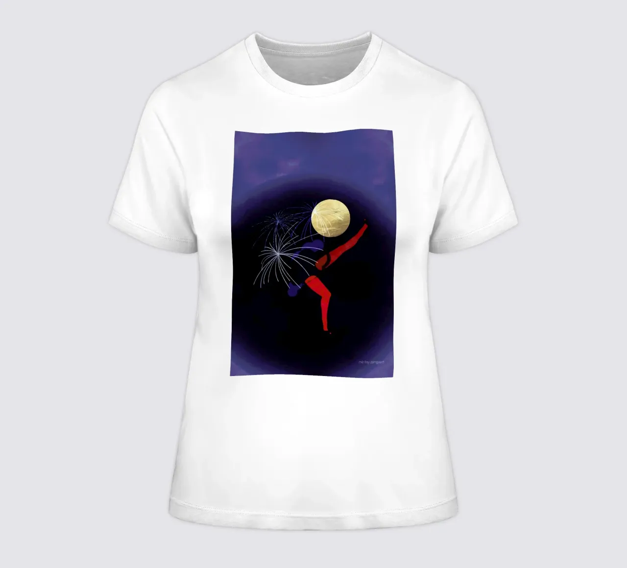 Festive women's fitted t-shirt by Mie Frey Damgaard