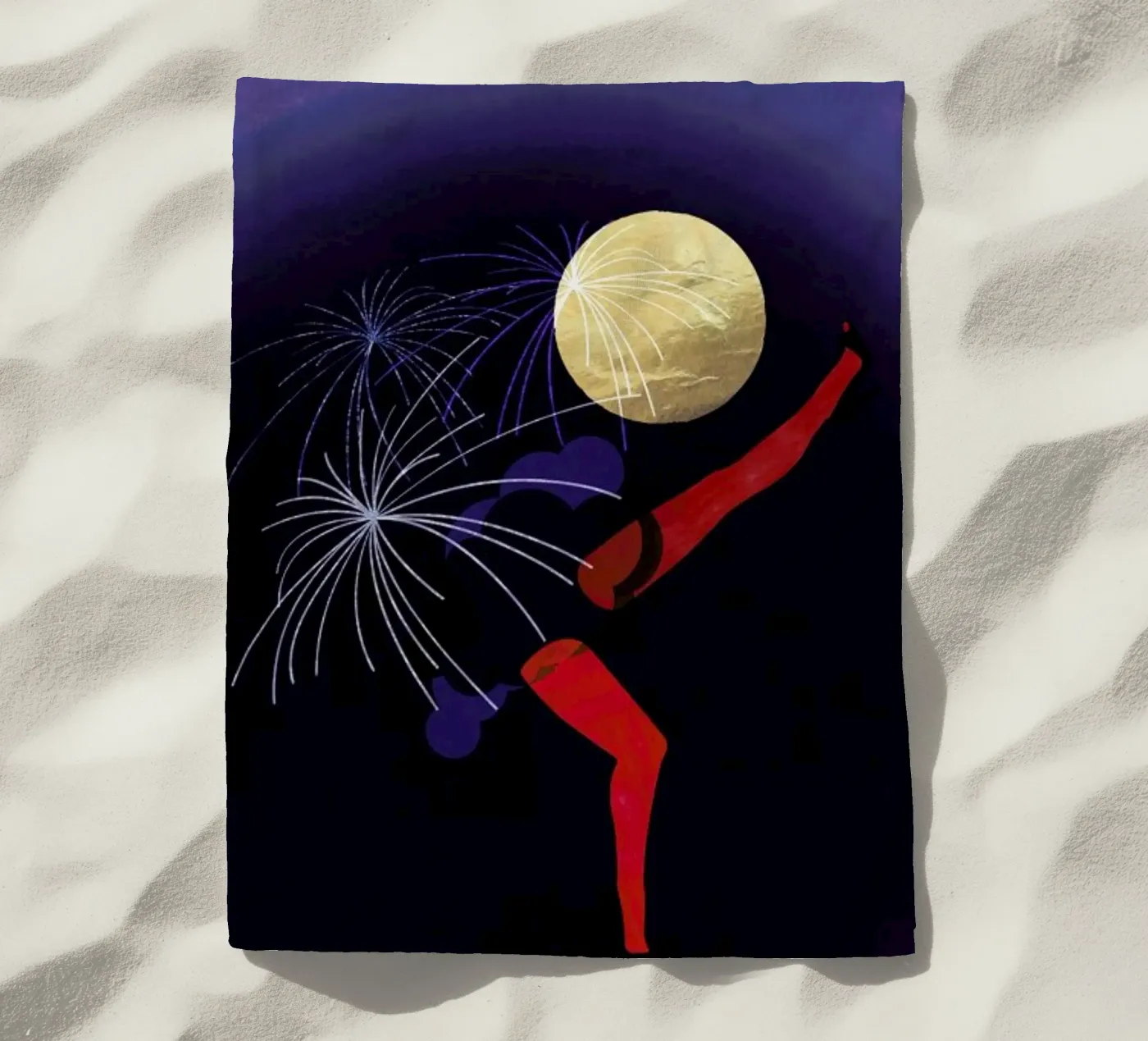 Festive beach towel by Mie Frey Damgaard