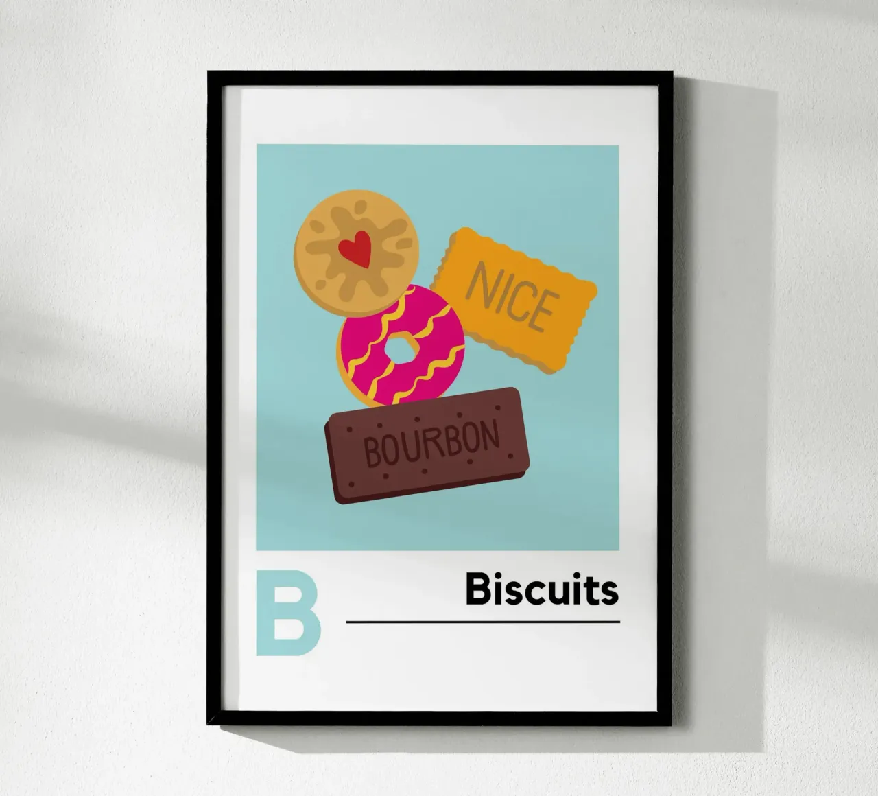 Biscuits / Alphabet / Letter B poster da Happysproutstudio