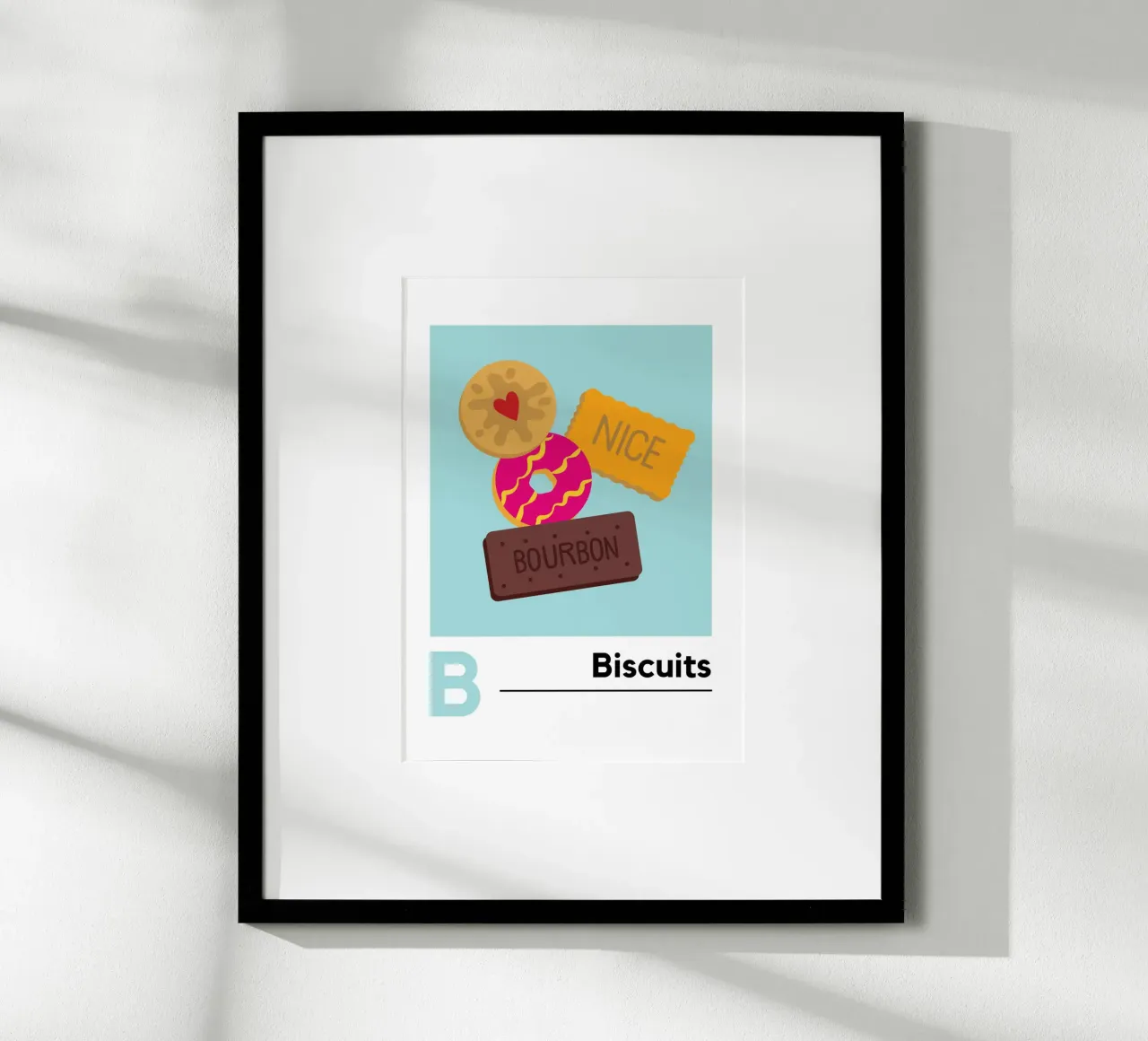 Biscuits / Alphabet / Letter B poster da Happysproutstudio