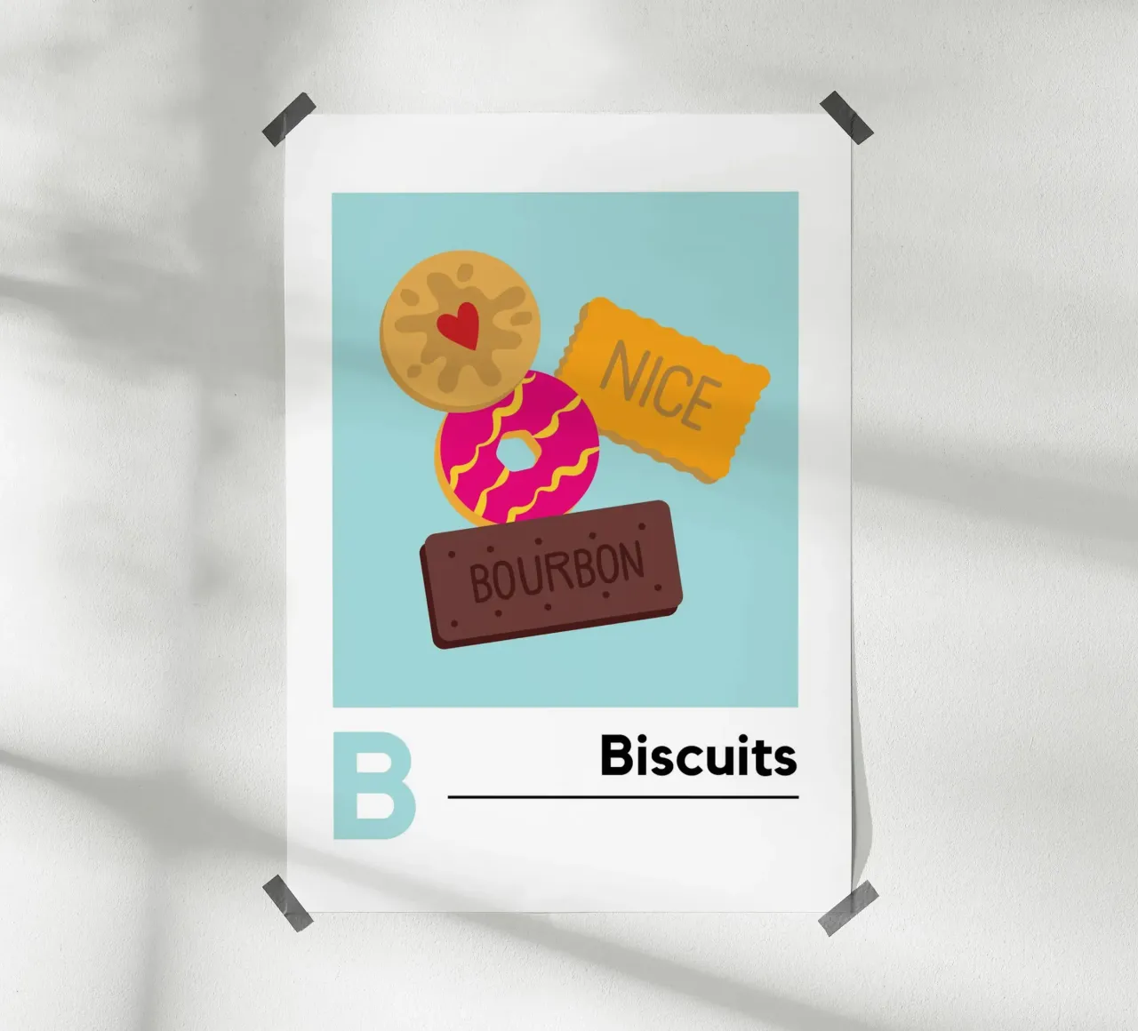 Biscuits / Alphabet / Letter B poster da Happysproutstudio