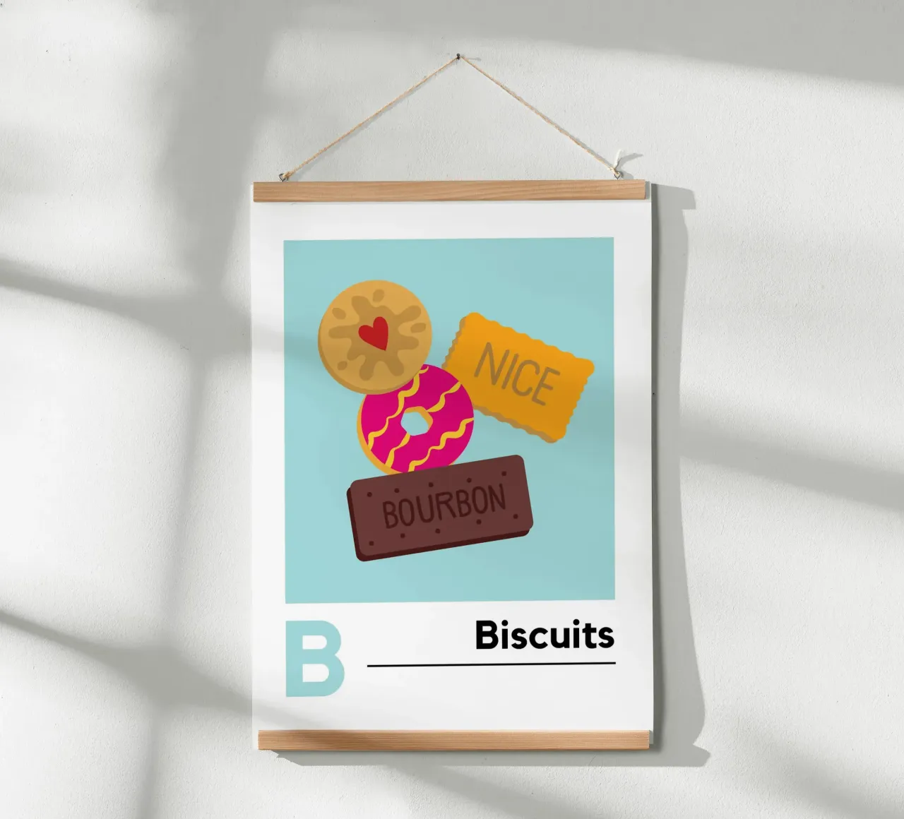 Biscuits / Alphabet / Letter B poster da Happysproutstudio