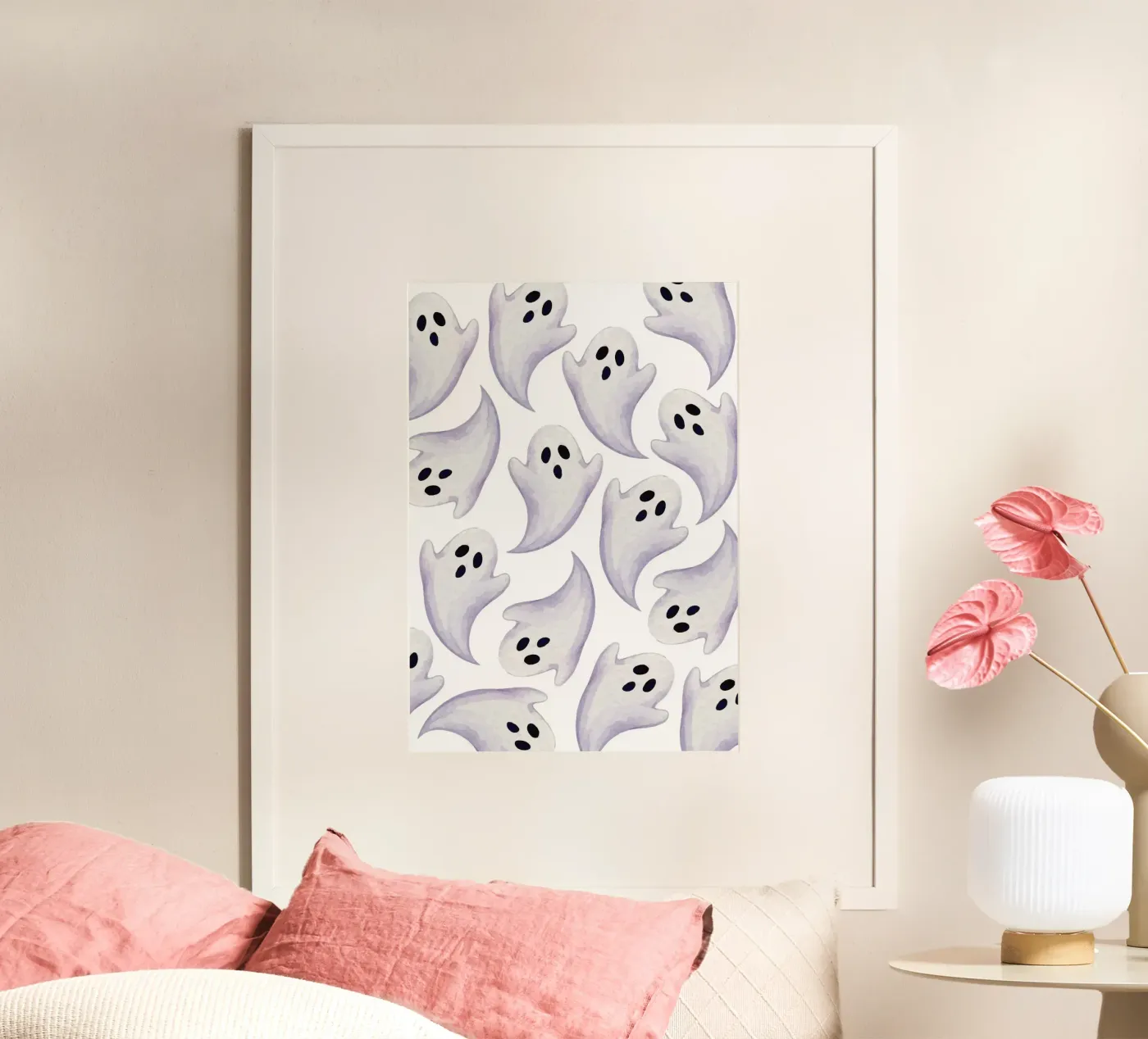 Ghost pattern poster by Happypatterns