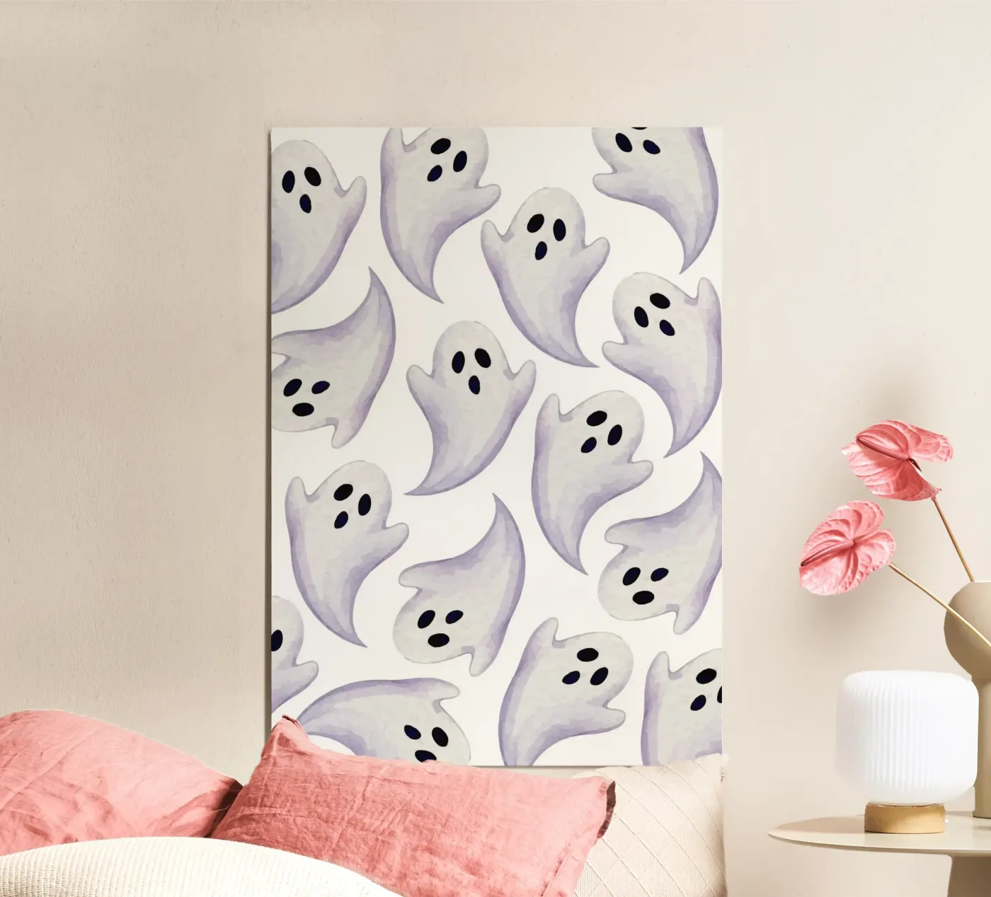Ghost pattern poster by Happypatterns