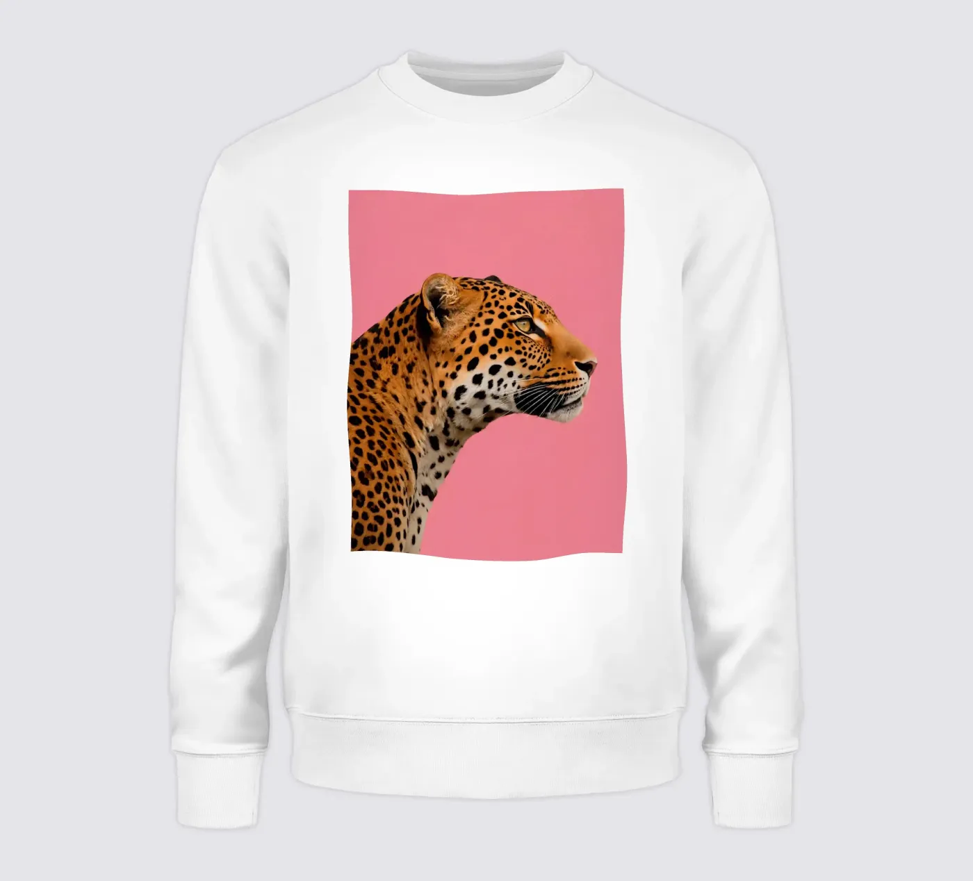 Leopard pink background felpa da Eliban